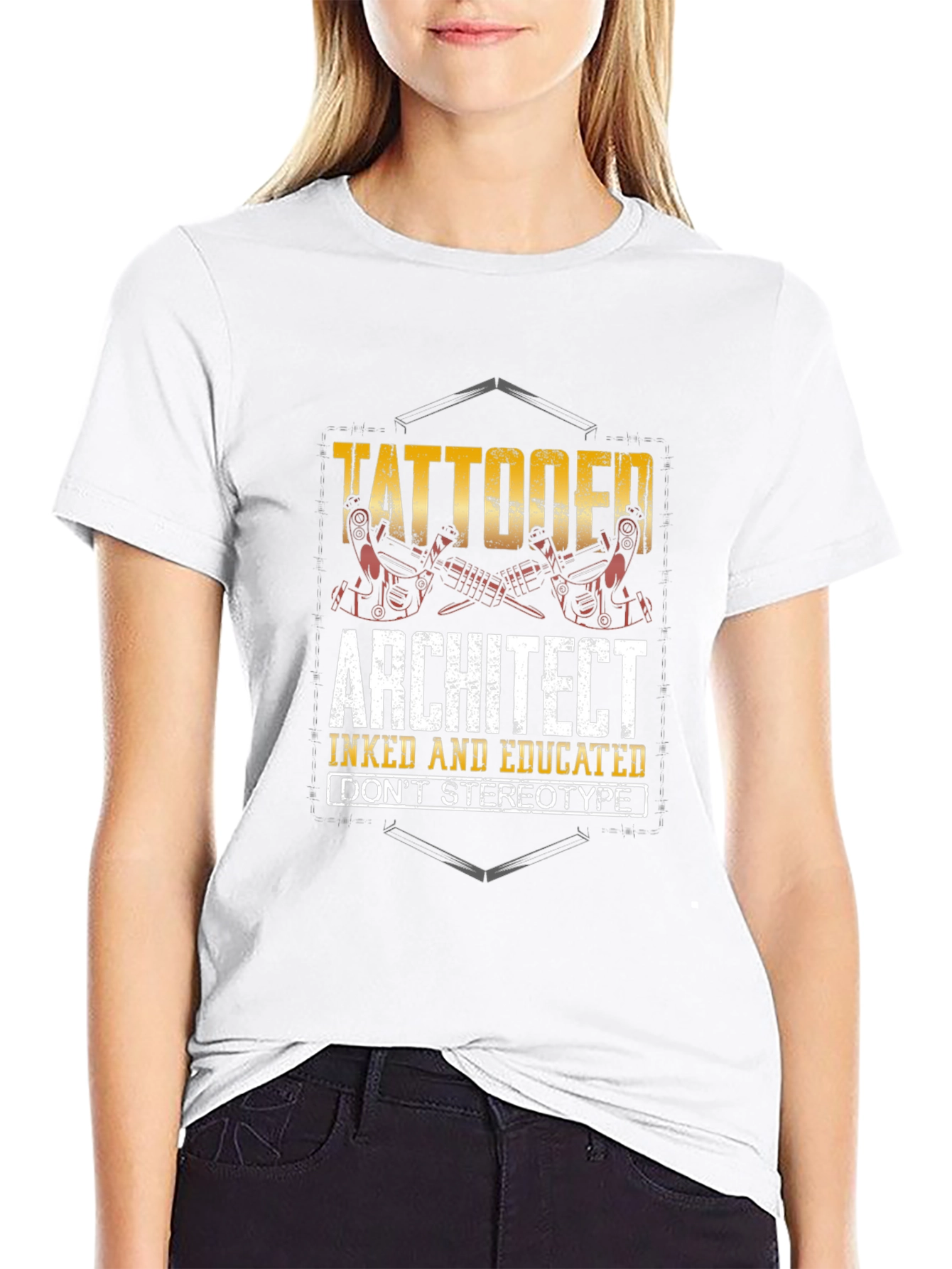 Tattooed Architect Graphic T-Shirt - Inked & Educated