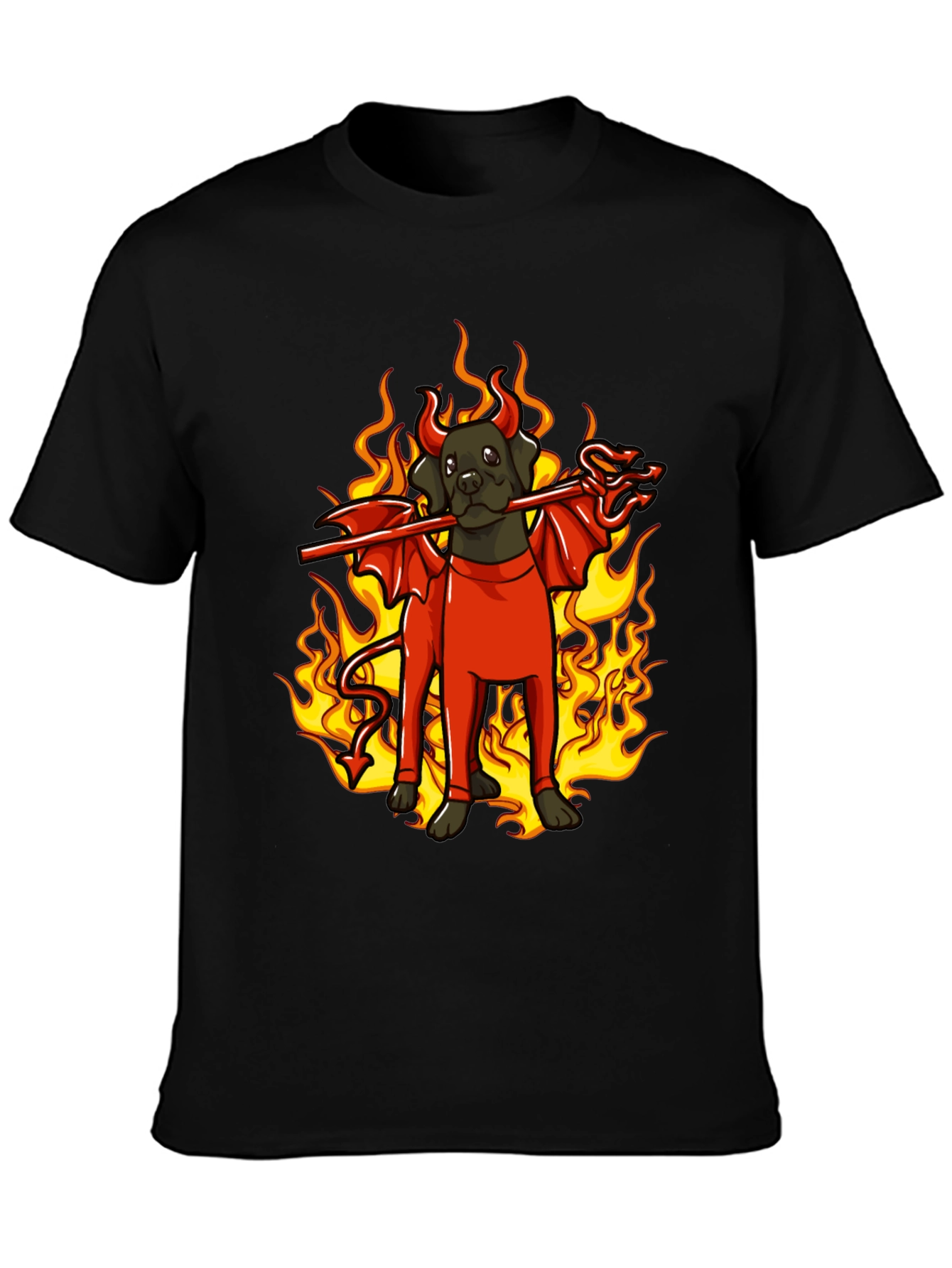 Devil Dog Graphic Tee - Halloween Fun!