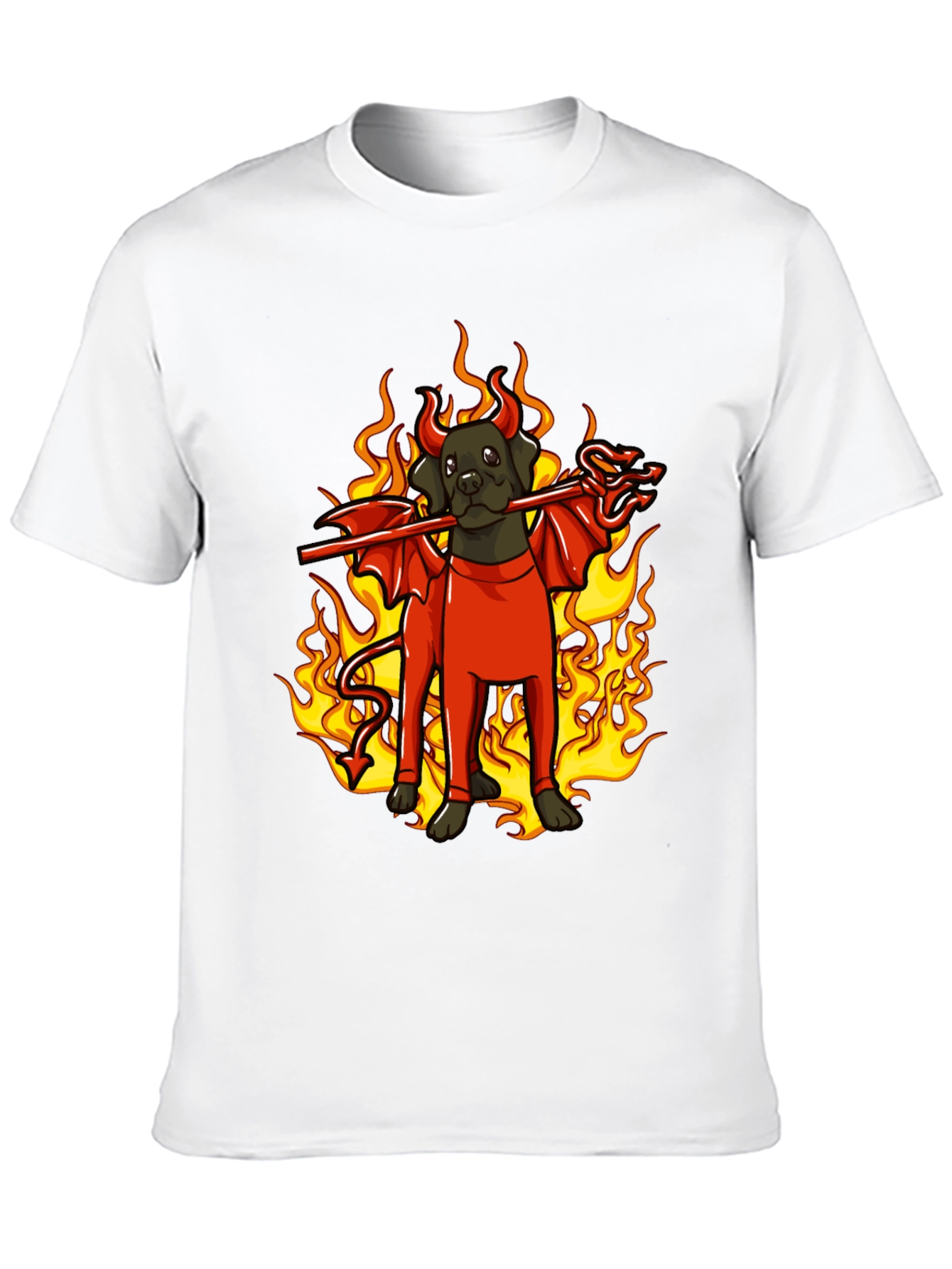 Devil Dog Graphic Tee - Halloween Fun!