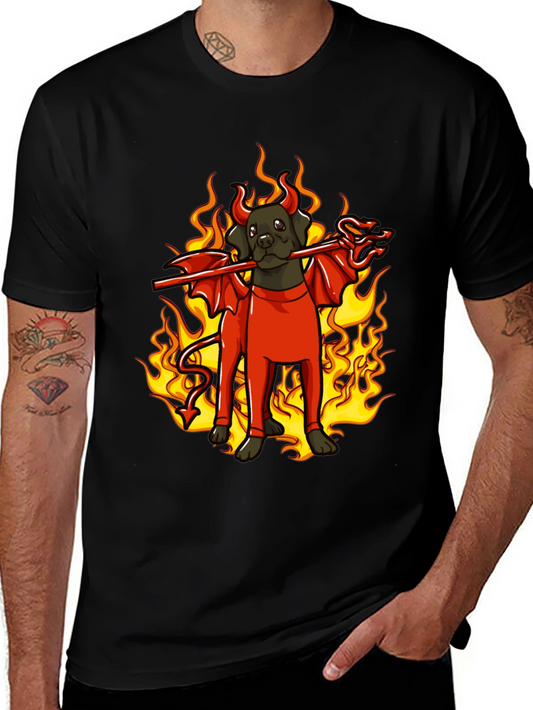 Devil Dog Graphic Tee - Halloween Fun!