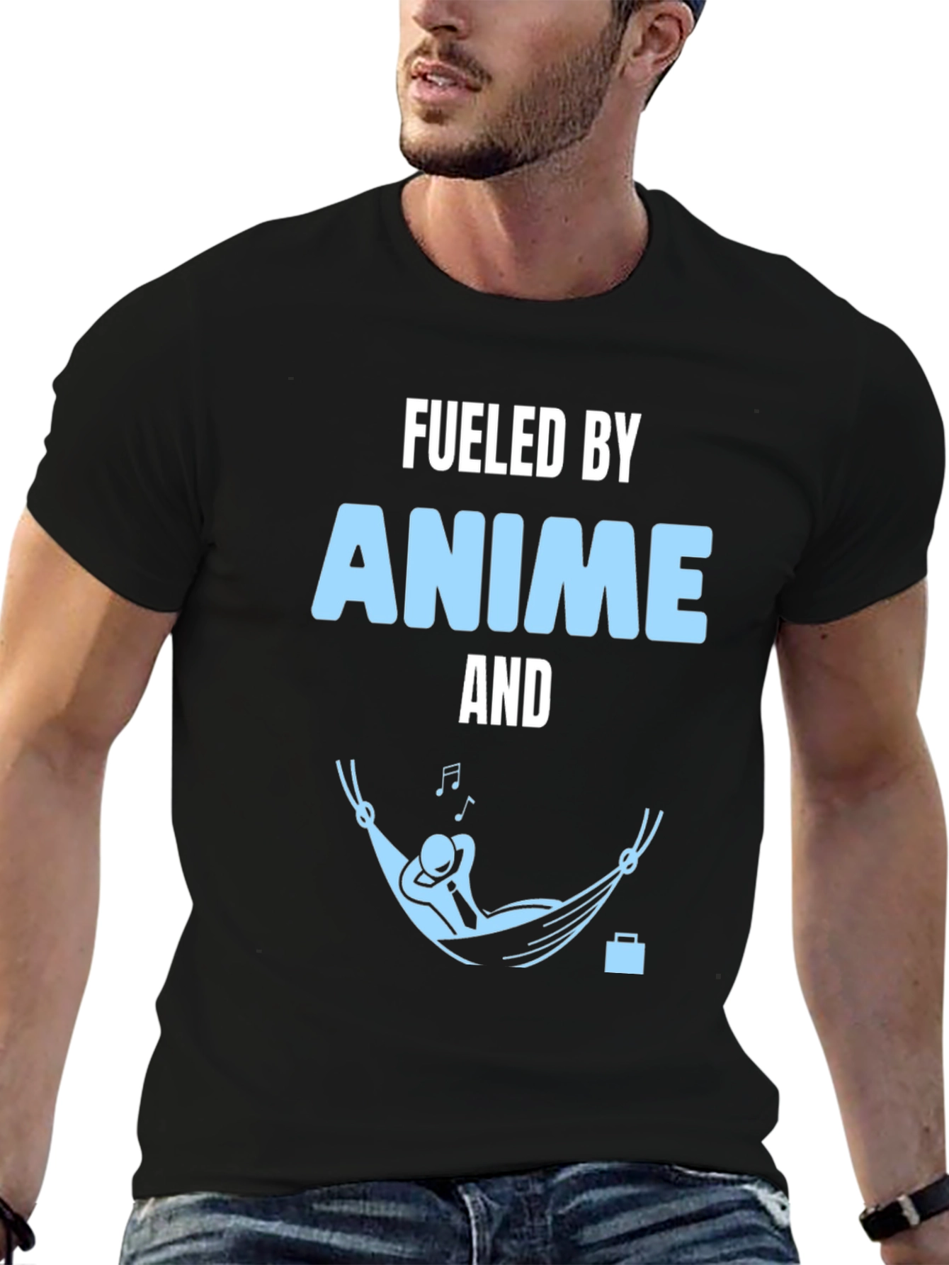 Fueled By Anime Black T-Shirt