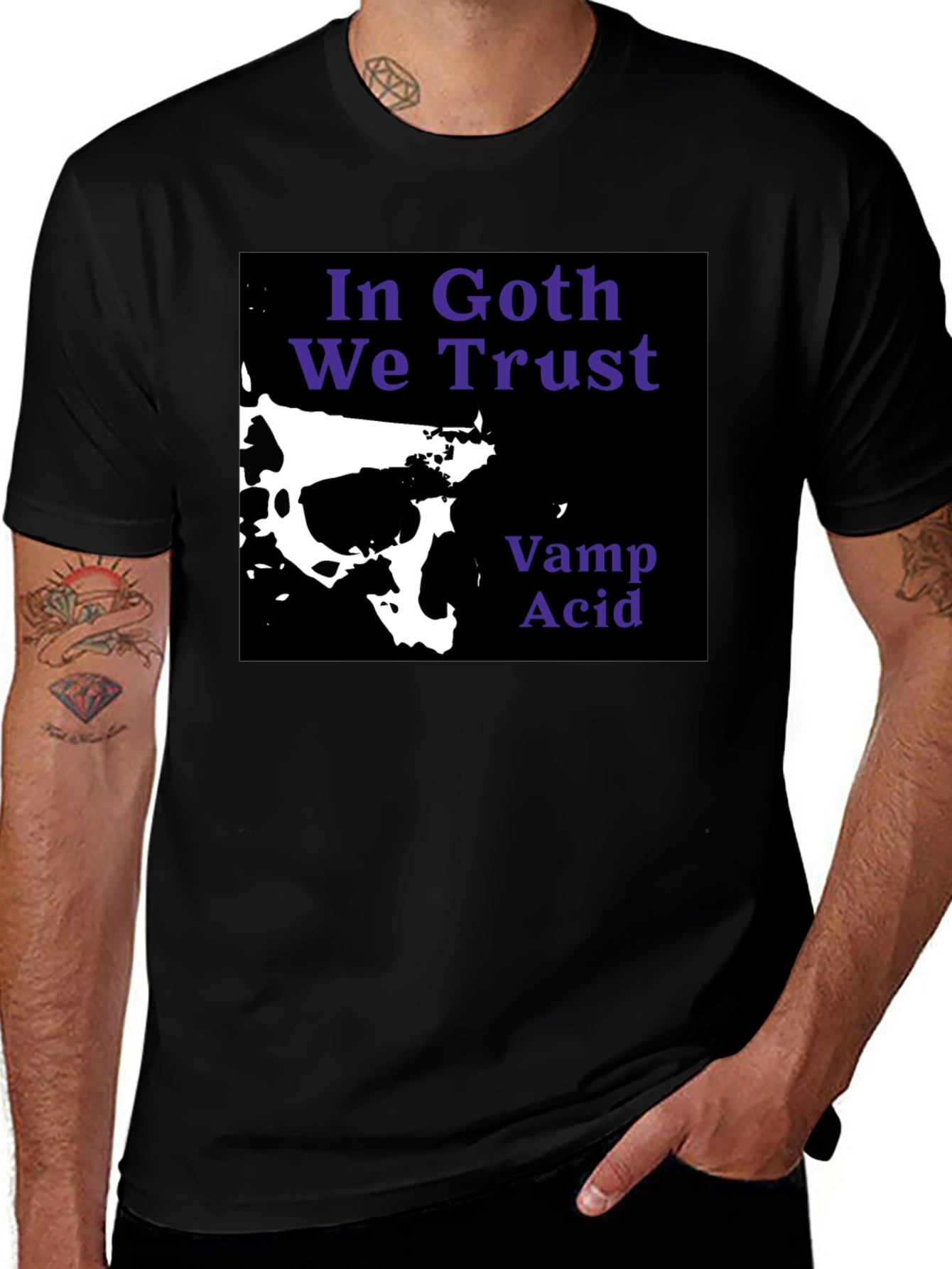 In Goth We Trust Black T-Shirt
