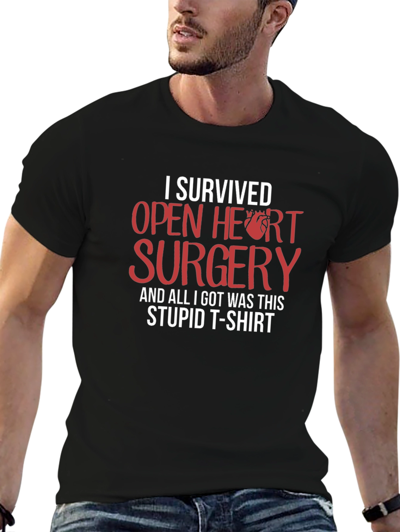 I Survived Open Heart Surgery Funny T-Shirt
