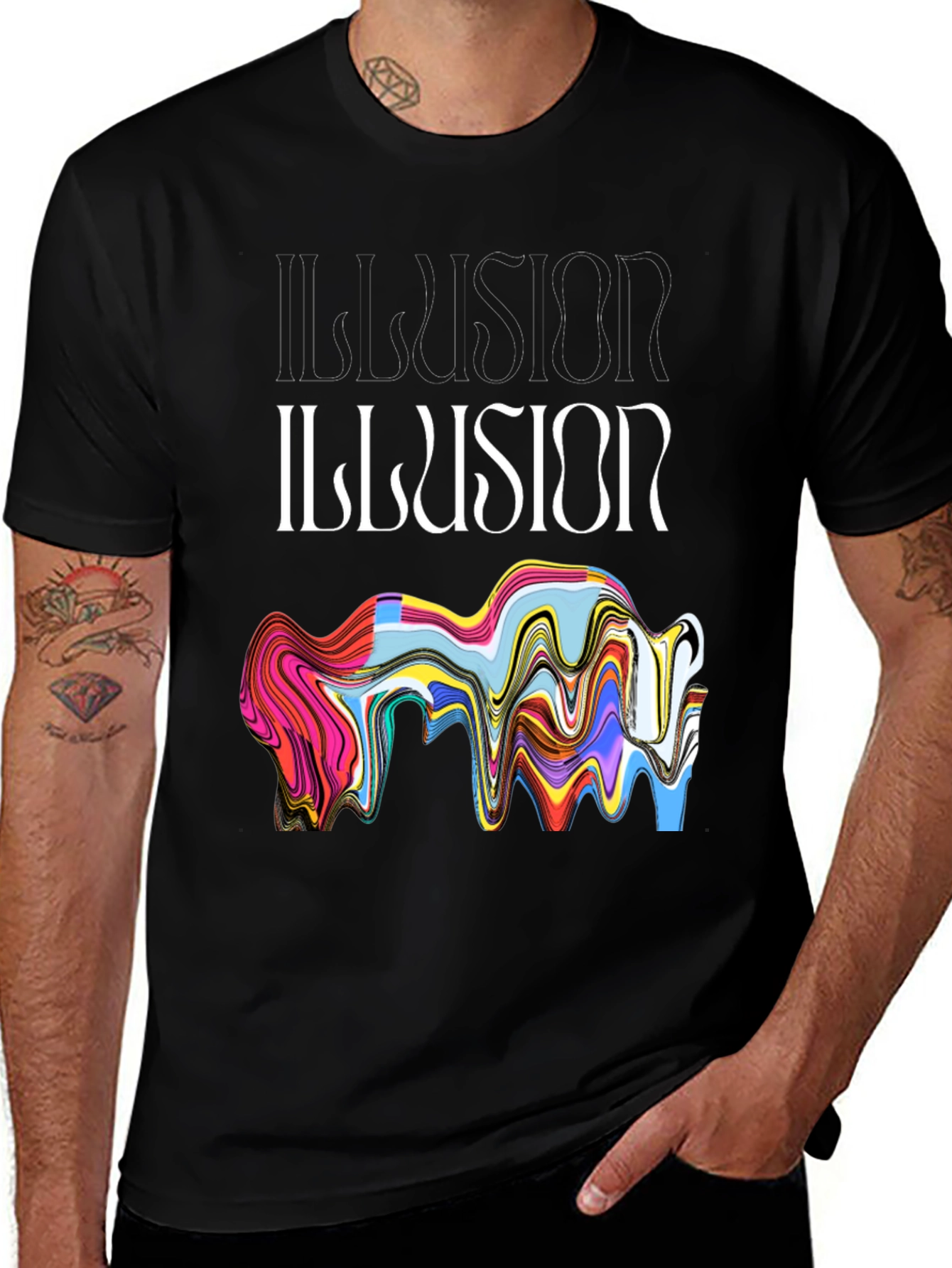 Illusion Graphic Tee - Abstract Art T-Shirt