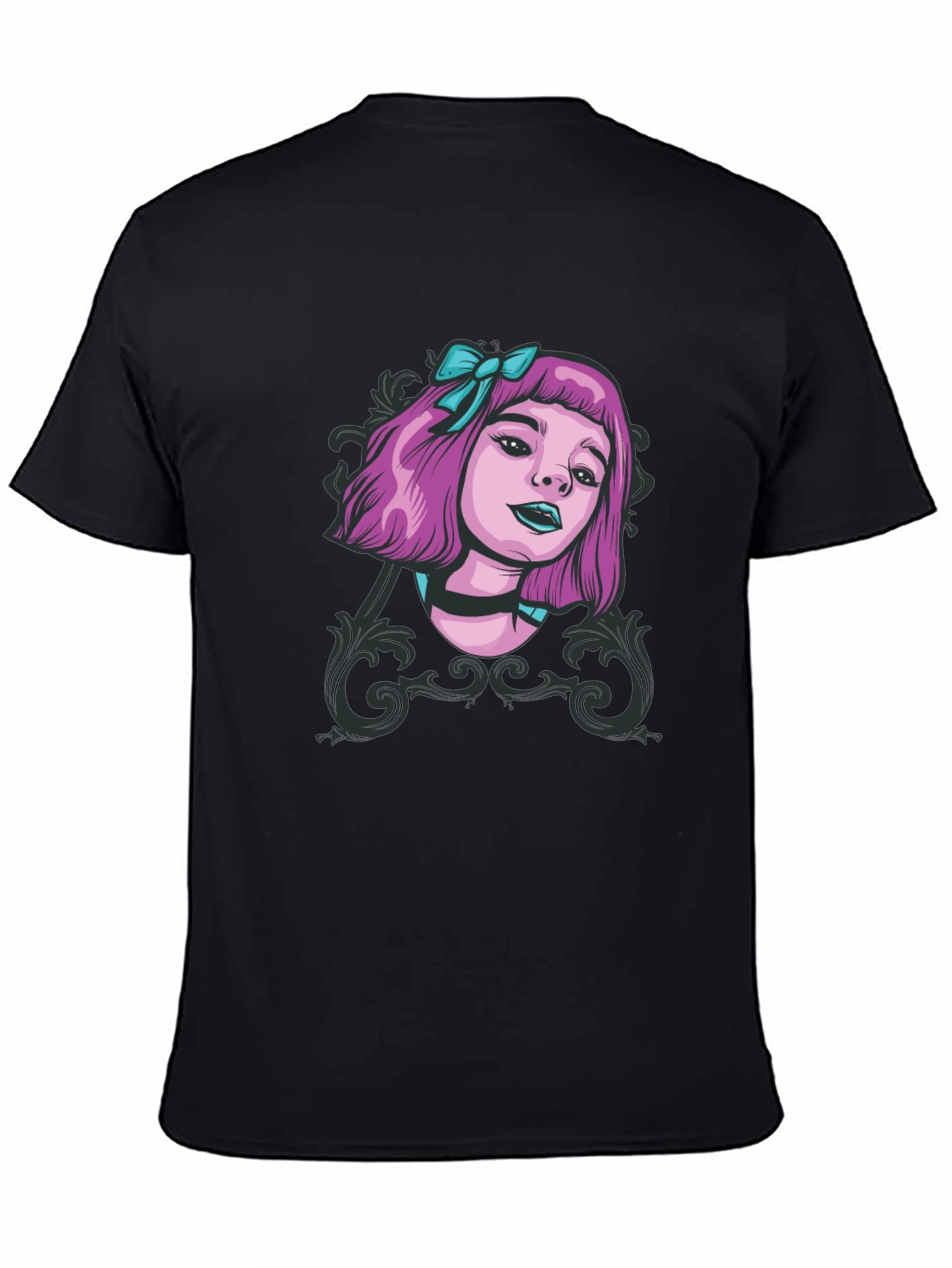 Gothic Girl Tee - Edgy Cartoon Graphic T-Shirt