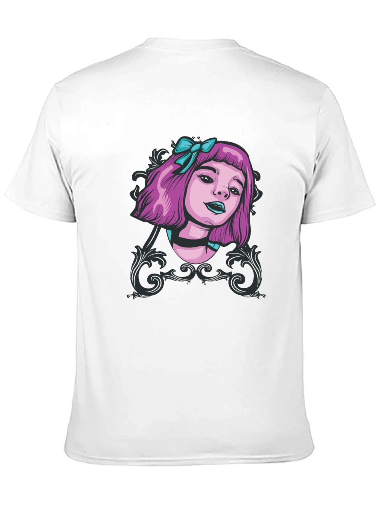 Gothic Girl Tee - Edgy Cartoon Graphic T-Shirt
