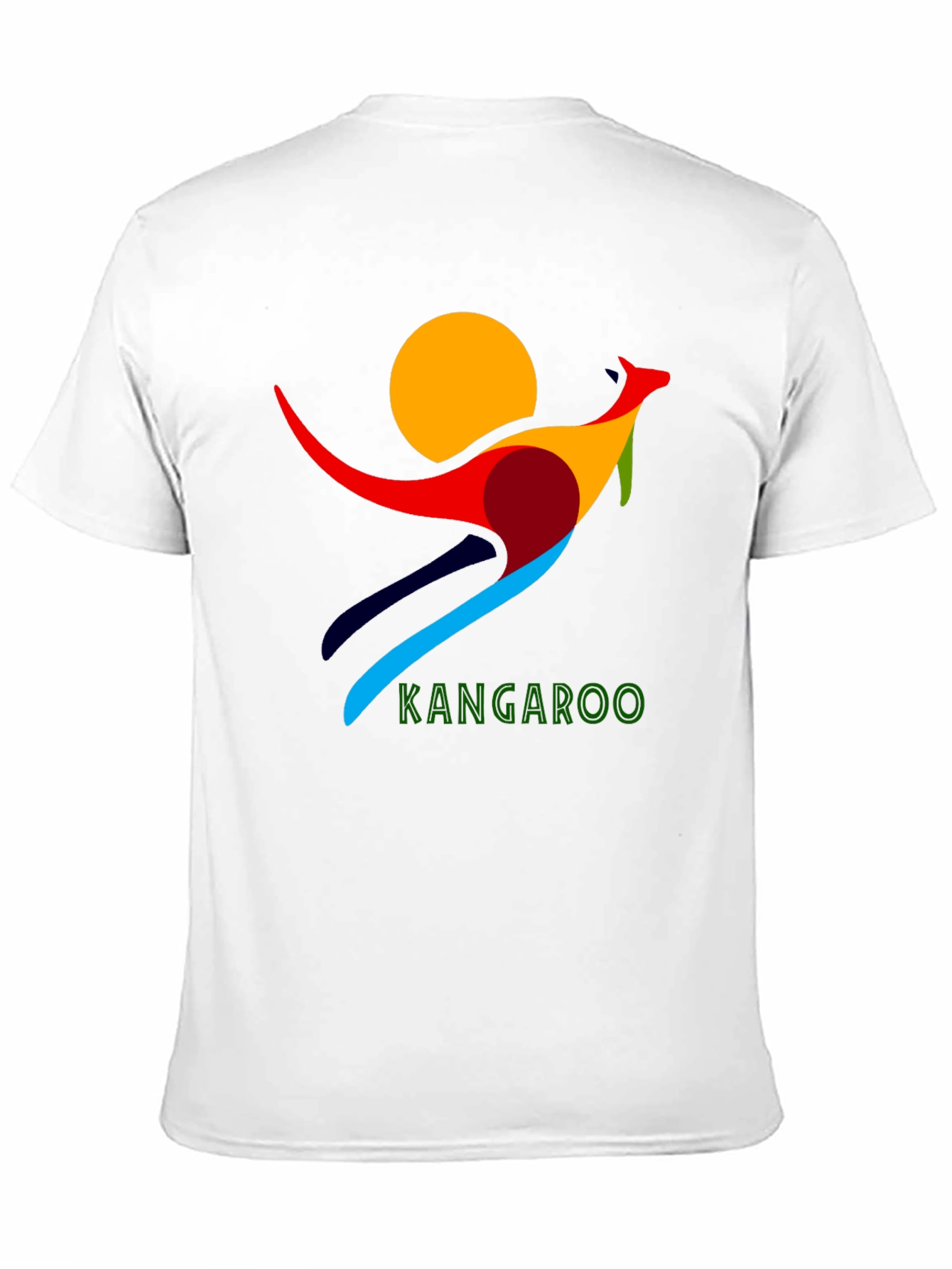 Abstract Kangaroo Graphic T-Shirt