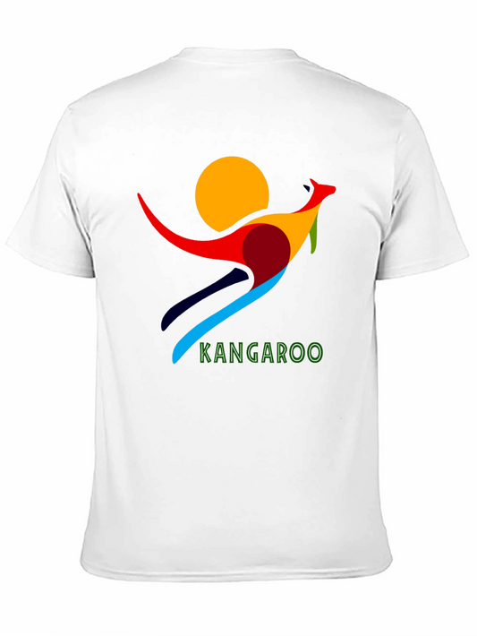 Abstract Kangaroo Graphic T-Shirt
