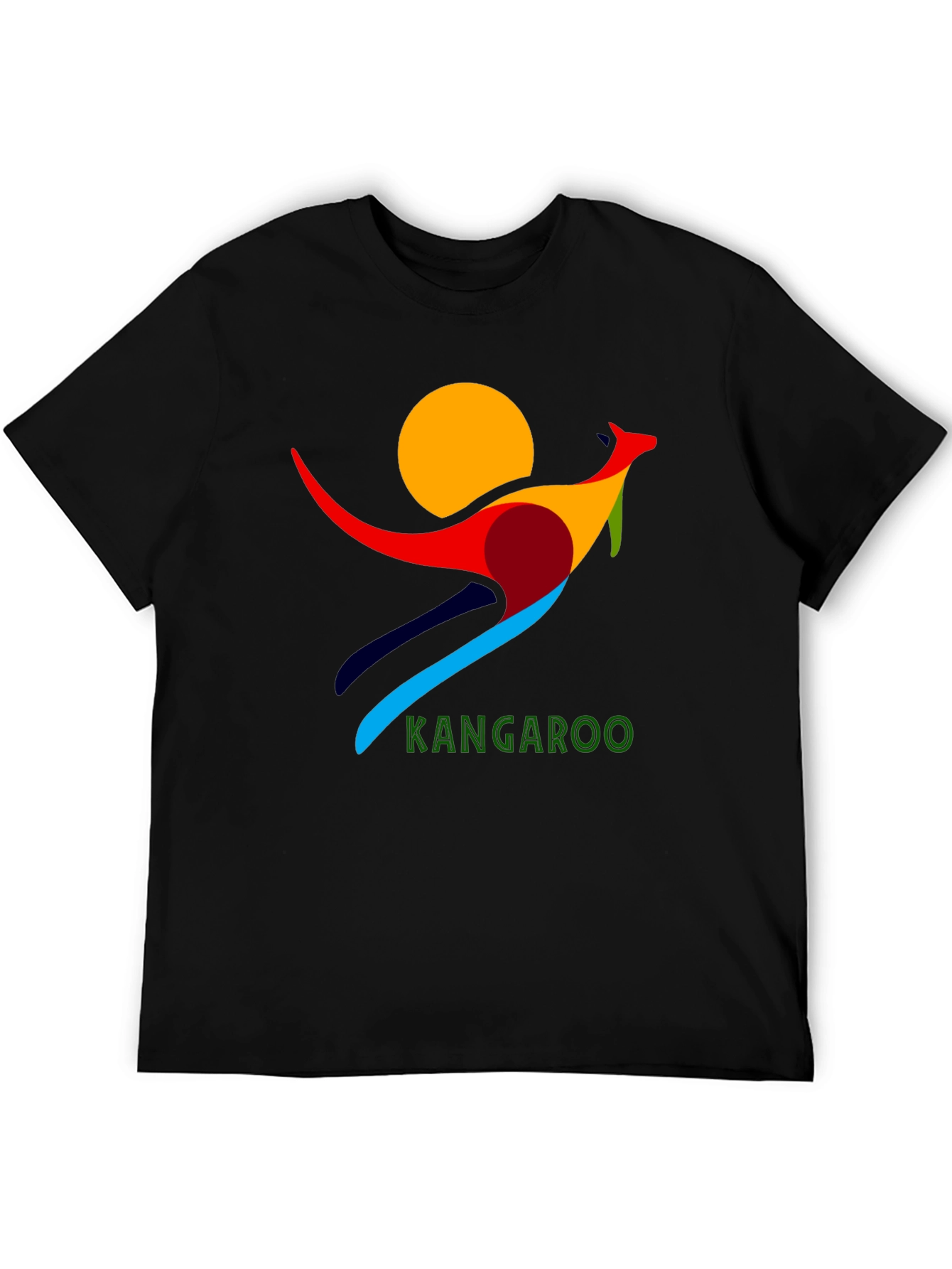 Abstract Kangaroo Graphic T-Shirt
