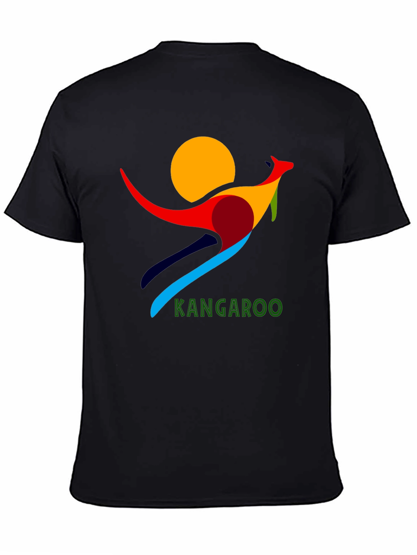 Abstract Kangaroo Graphic T-Shirt