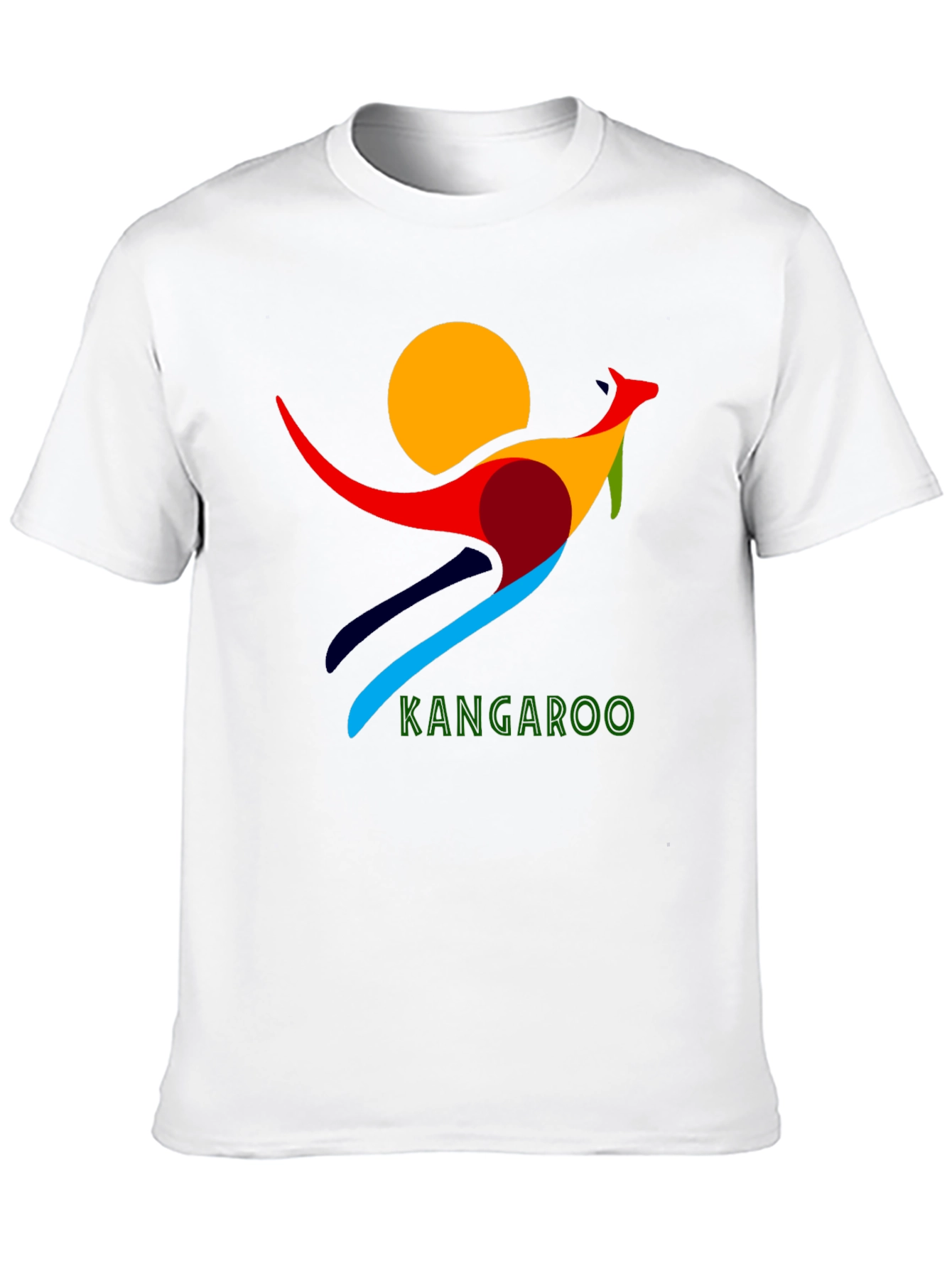 Abstract Kangaroo Graphic T-Shirt
