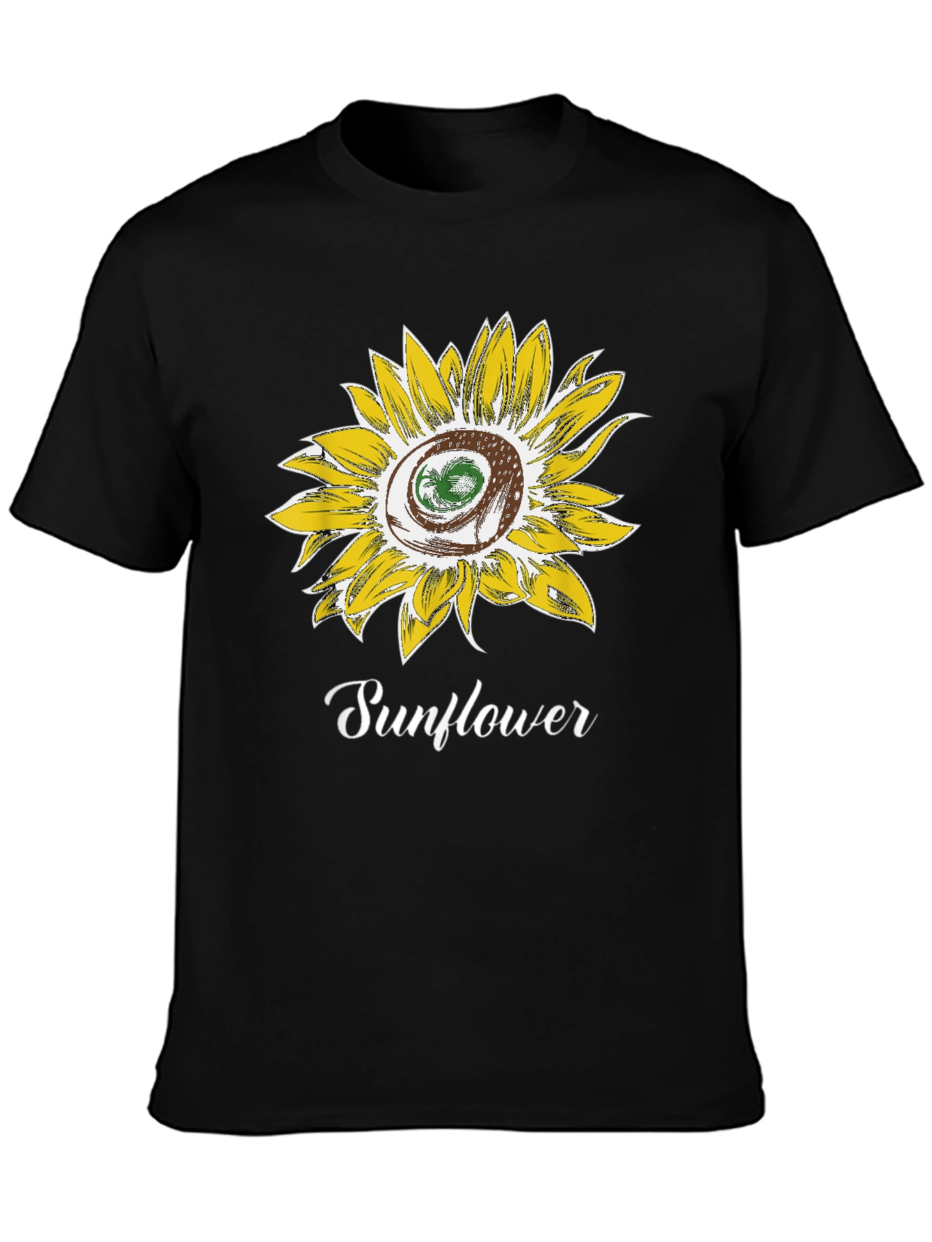 Sunflower Graphic Tee - Stylish Cotton Blend