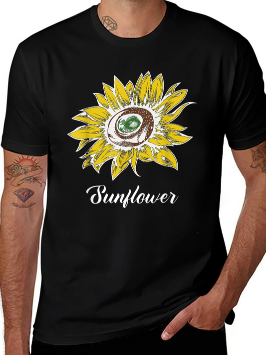 Sunflower Graphic Tee - Stylish Cotton Blend
