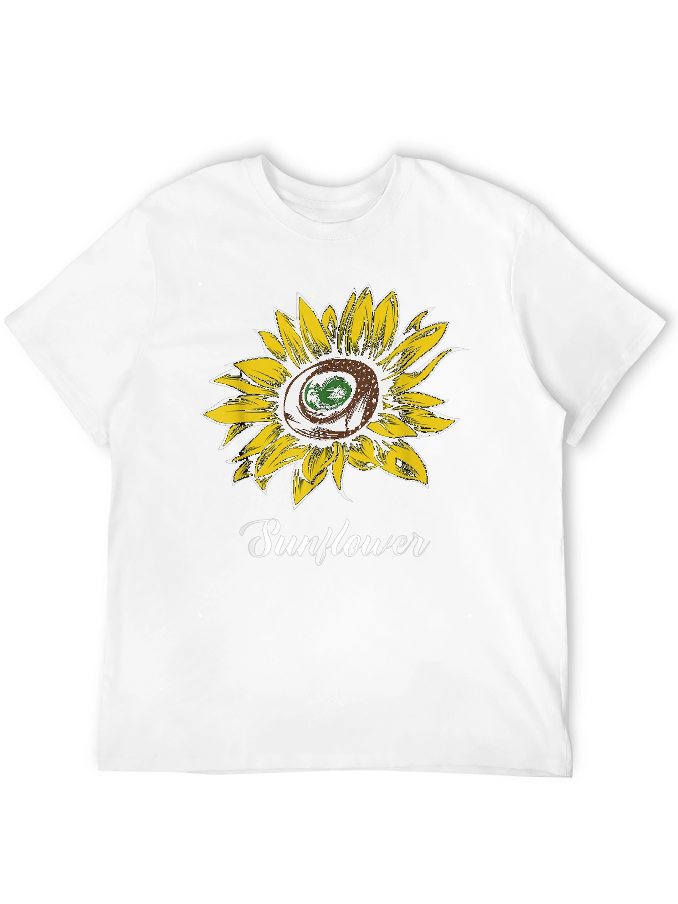 Sunflower Graphic Tee - Stylish Cotton Blend