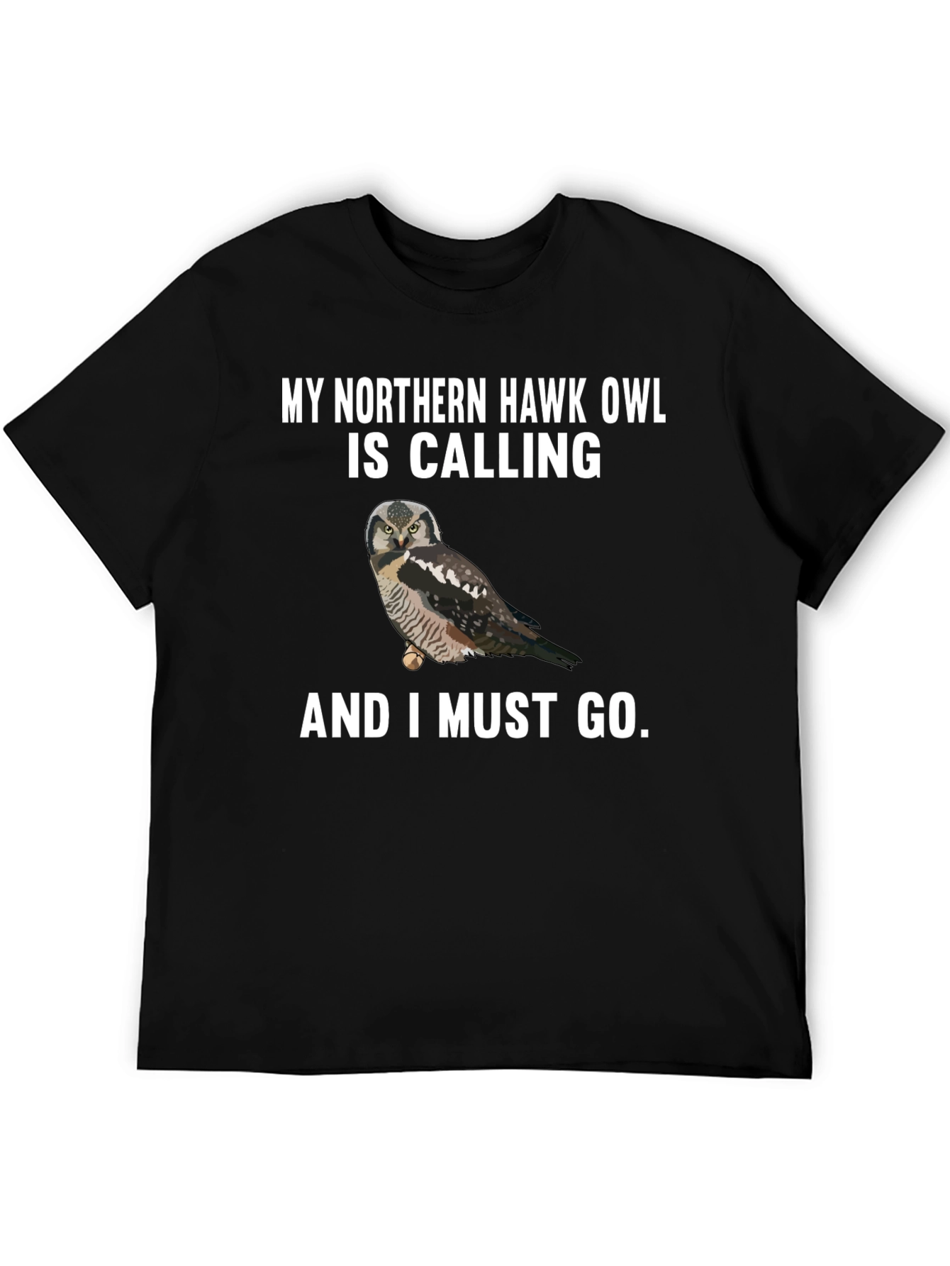 Northern Hawk Owl Calling T-Shirt
