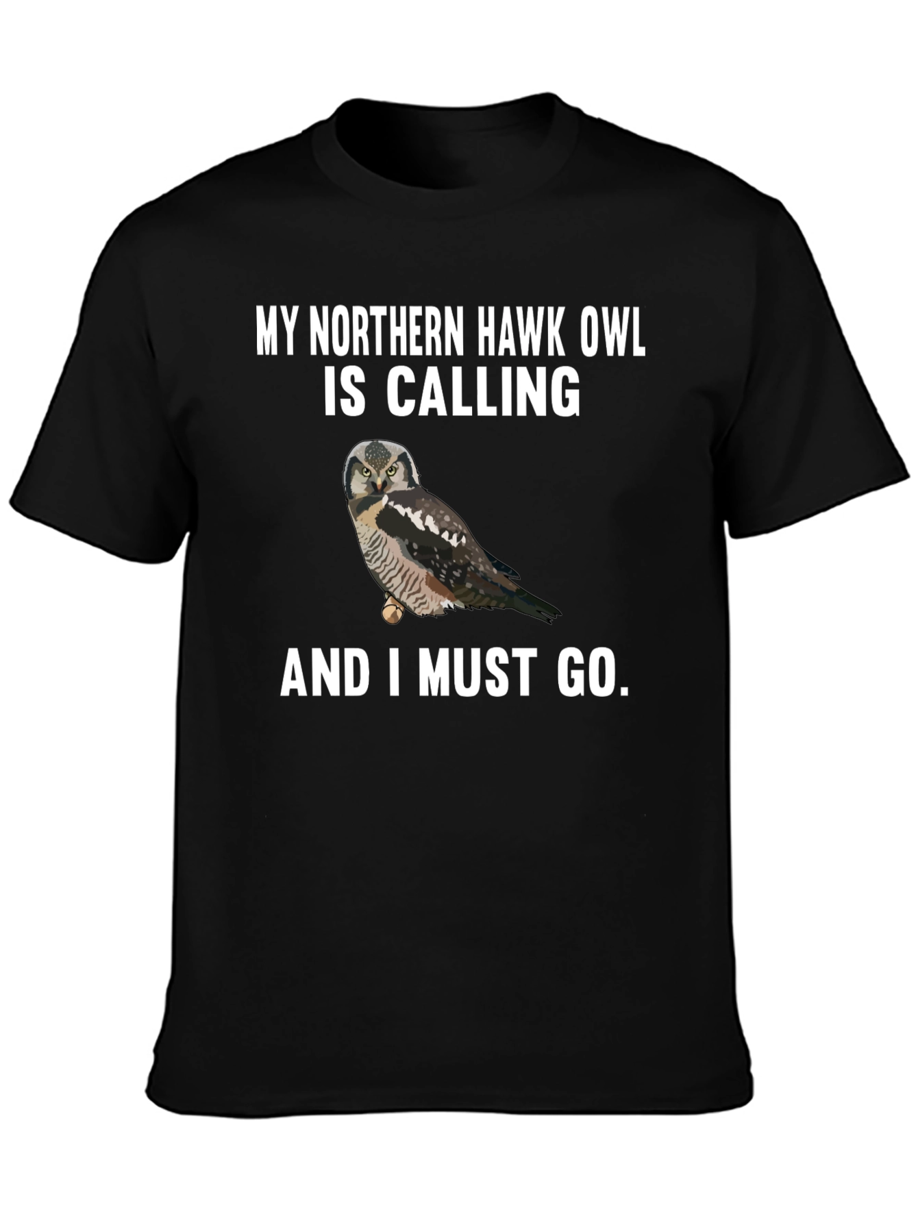 Northern Hawk Owl Calling T-Shirt