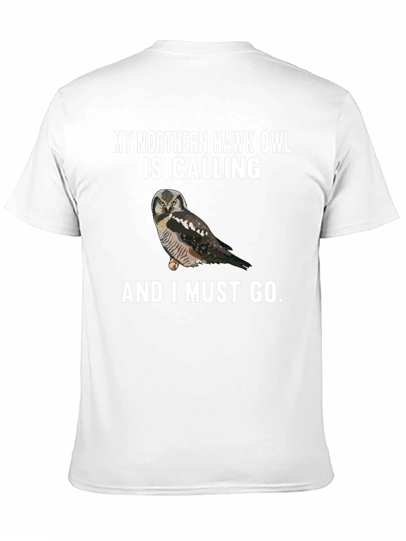 Northern Hawk Owl Calling T-Shirt