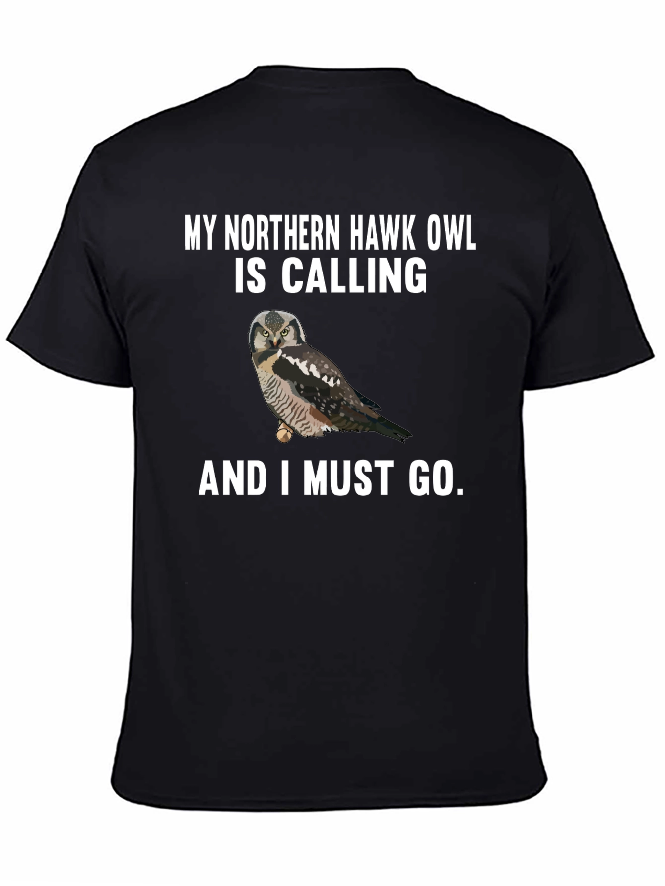 Northern Hawk Owl Calling T-Shirt