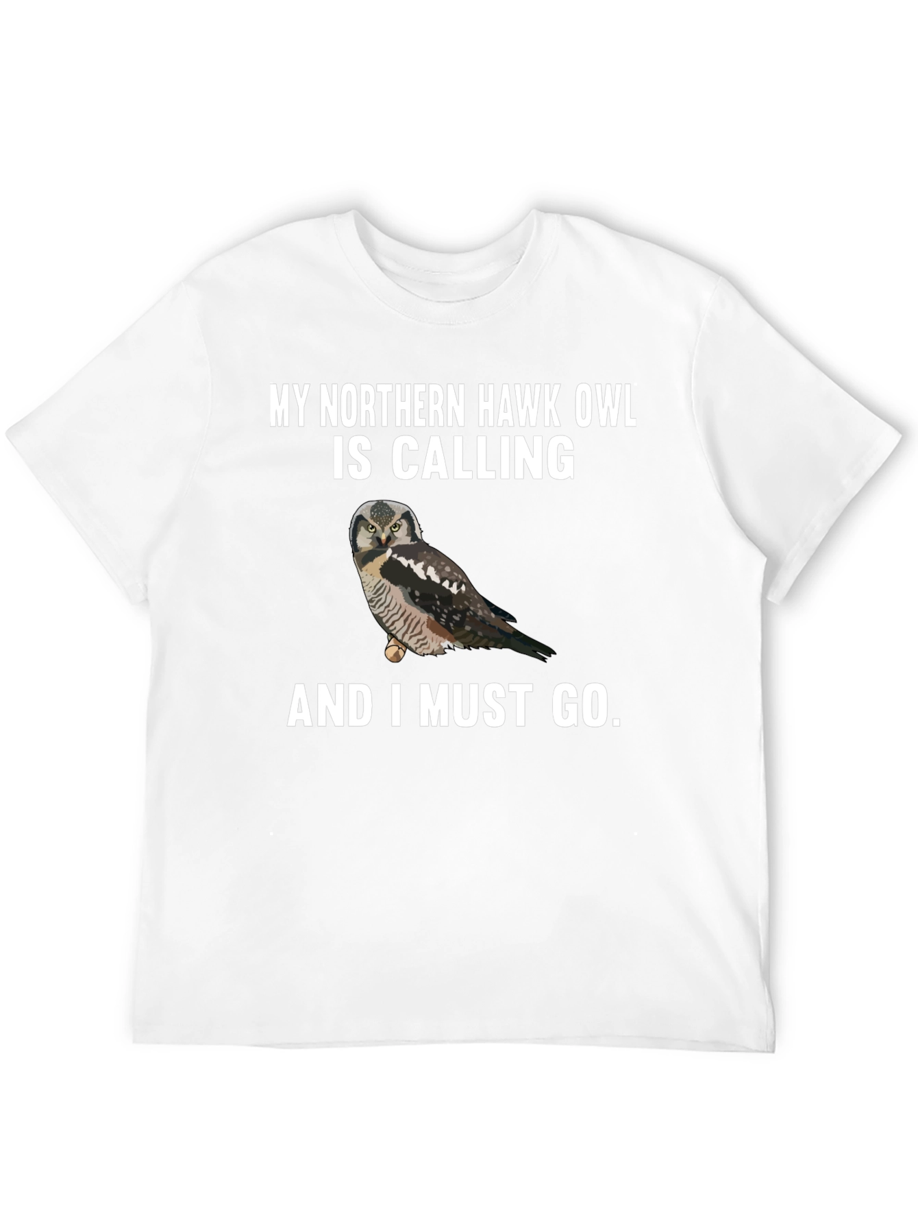 Northern Hawk Owl Calling T-Shirt