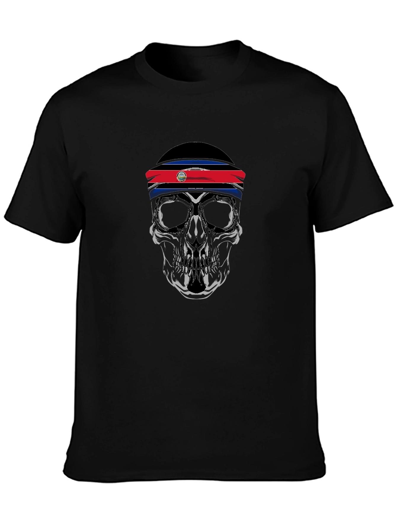 Skull Costa Rica Flag Band T-Shirt