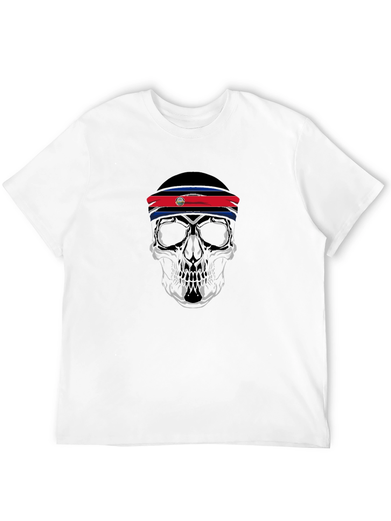 Skull Costa Rica Flag Band T-Shirt