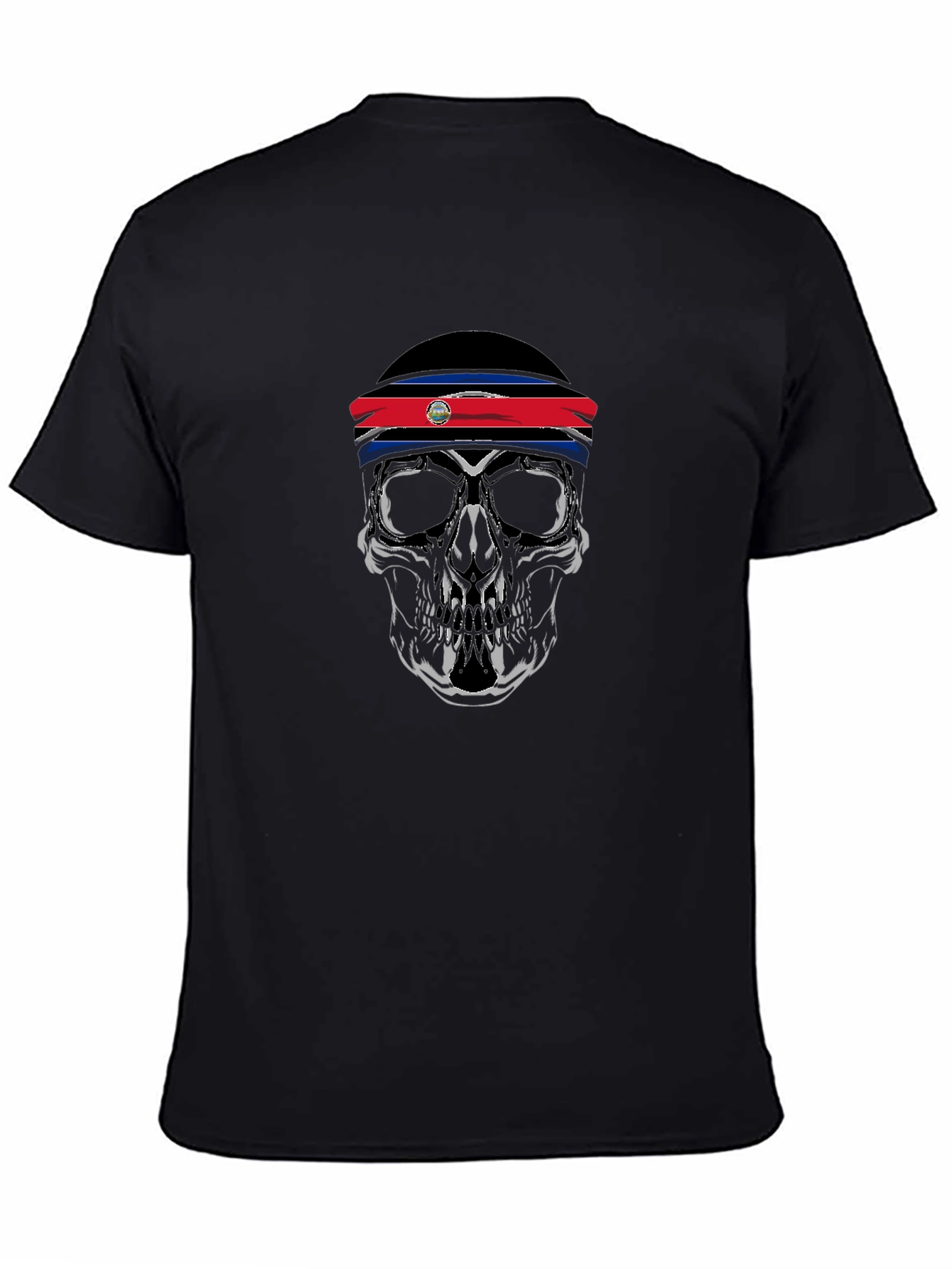 Skull Costa Rica Flag Band T-Shirt