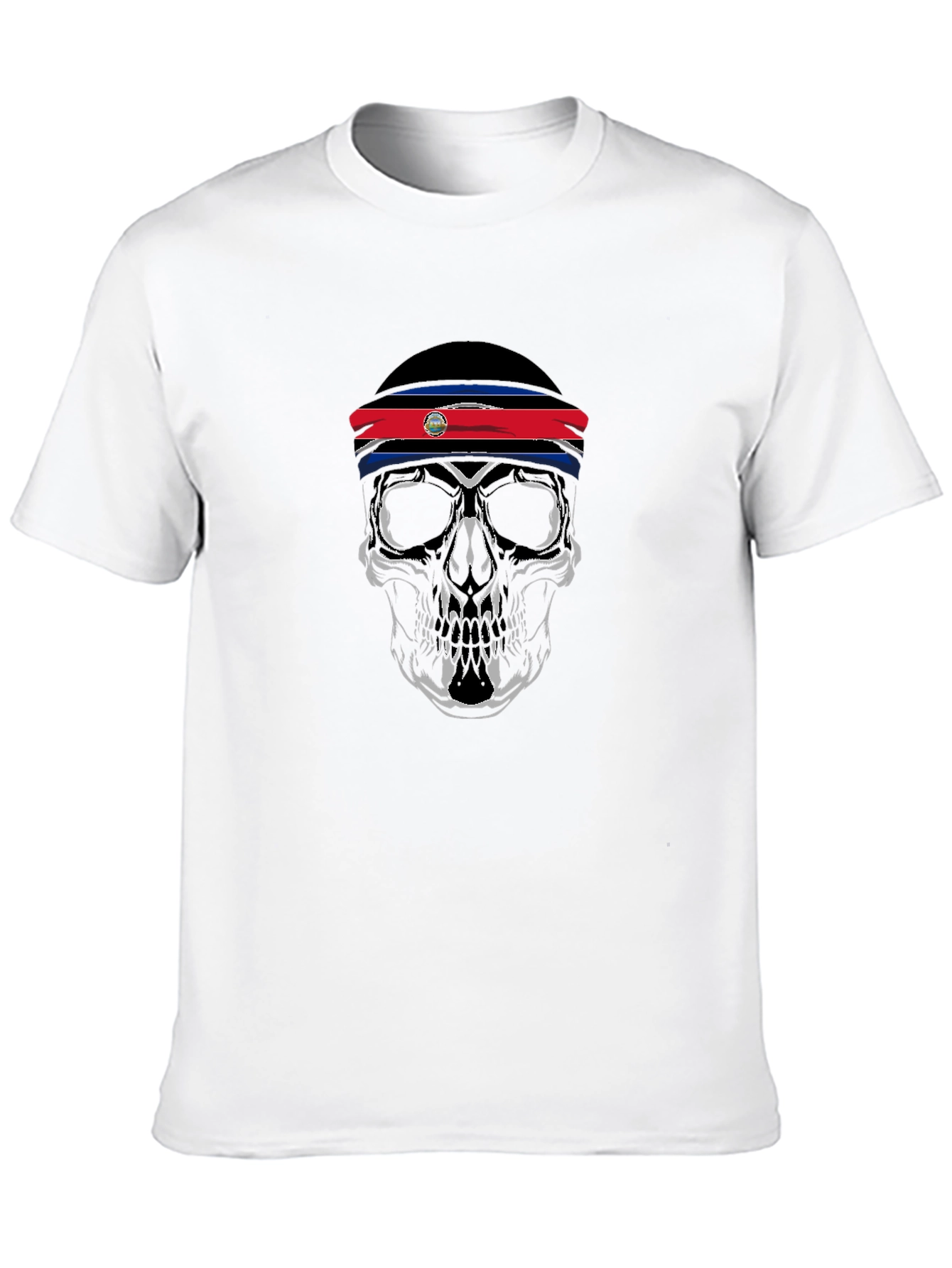 Skull Costa Rica Flag Band T-Shirt