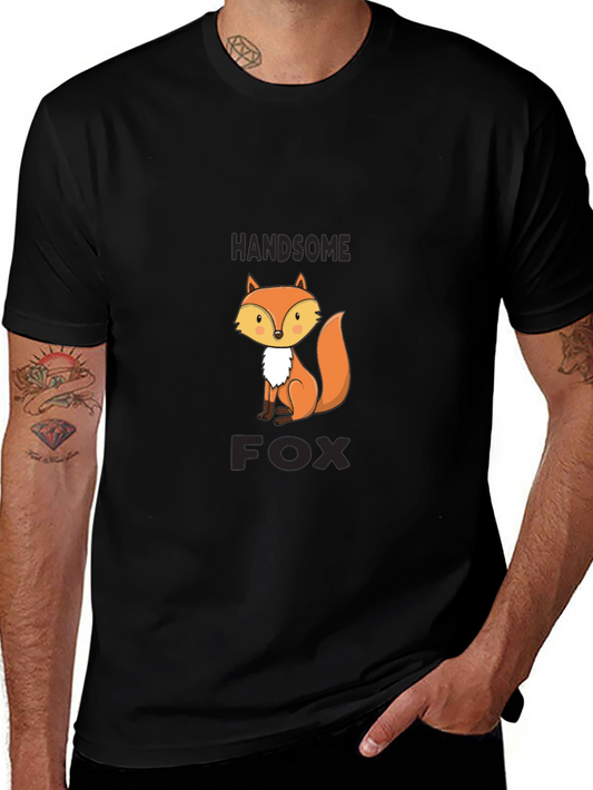 Handsome Fox Graphic Tee - Unique Design Comfortable Fit
