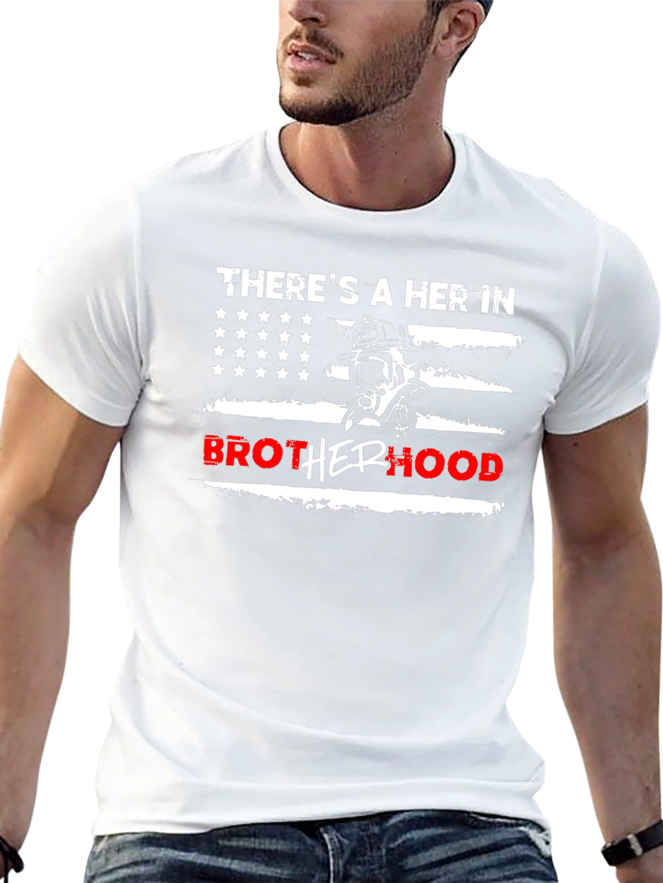 Firefighter Brotherhood T-Shirt - Theres a HER In Brotherhood