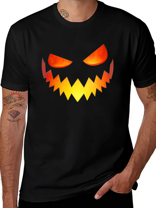 Halloween Pumpkin Face Graphic Tee