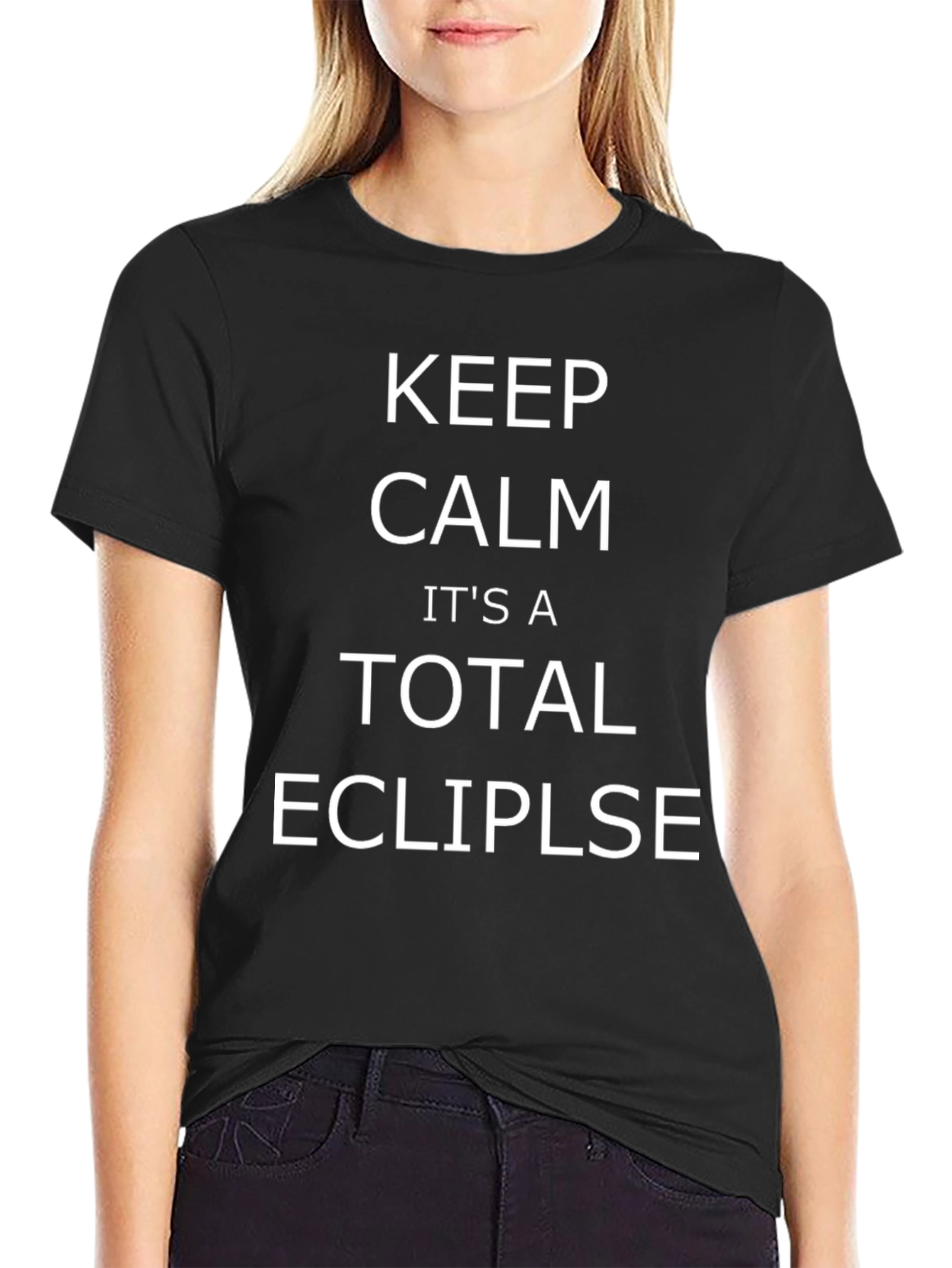 Keep Calm Total Eclipse T-Shirt - Black Graphic Tee