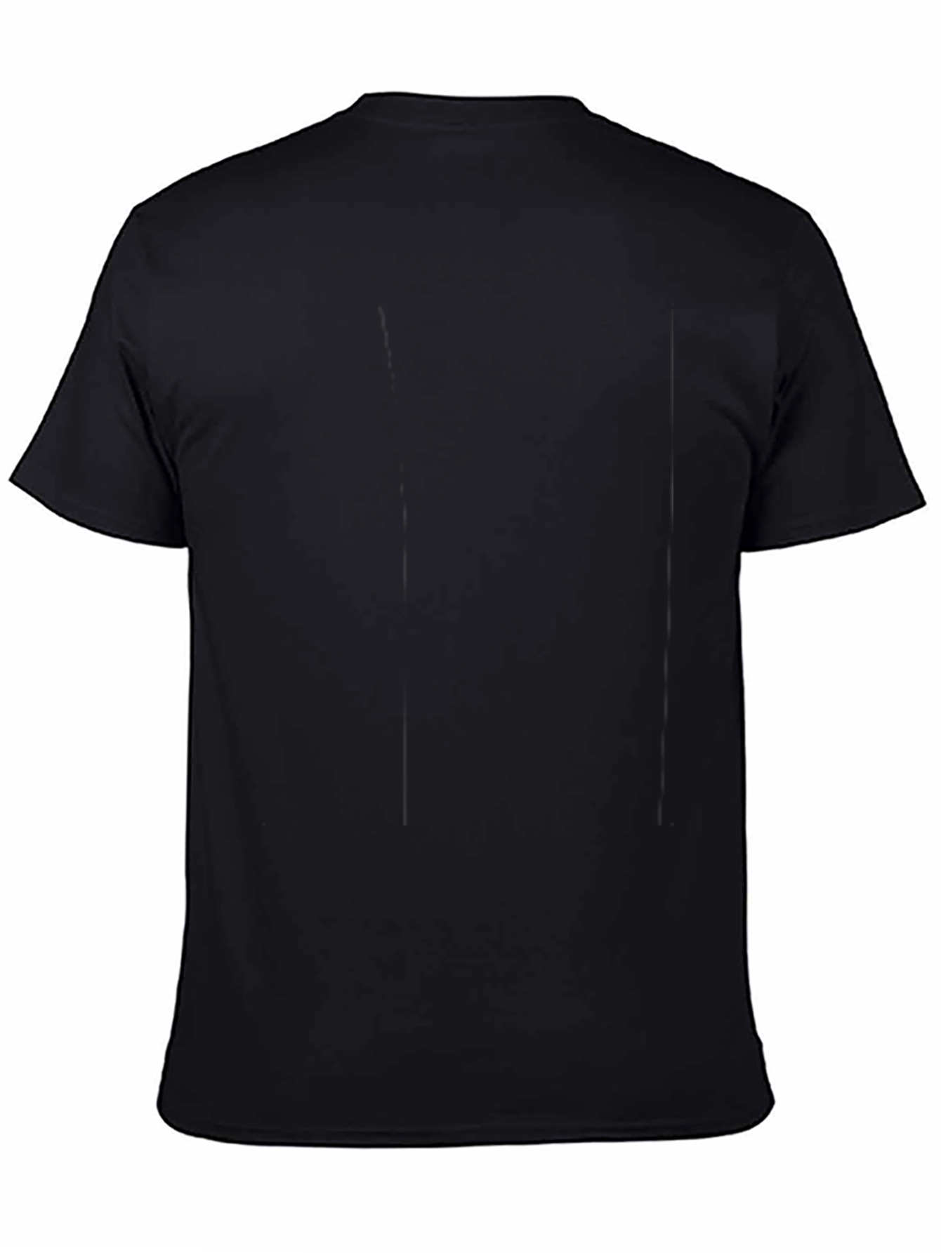 Mens Solid Black Crew Neck T-Shirt