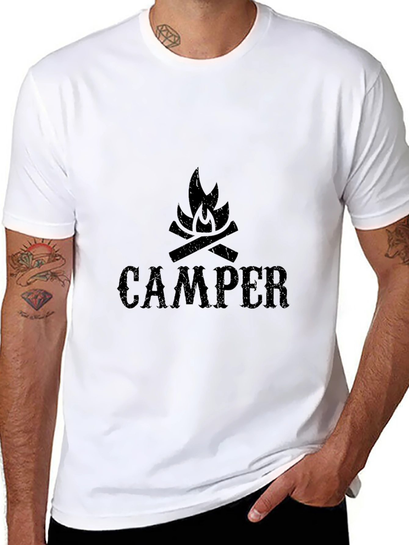 Camper Bonfire Graphic T-Shirt