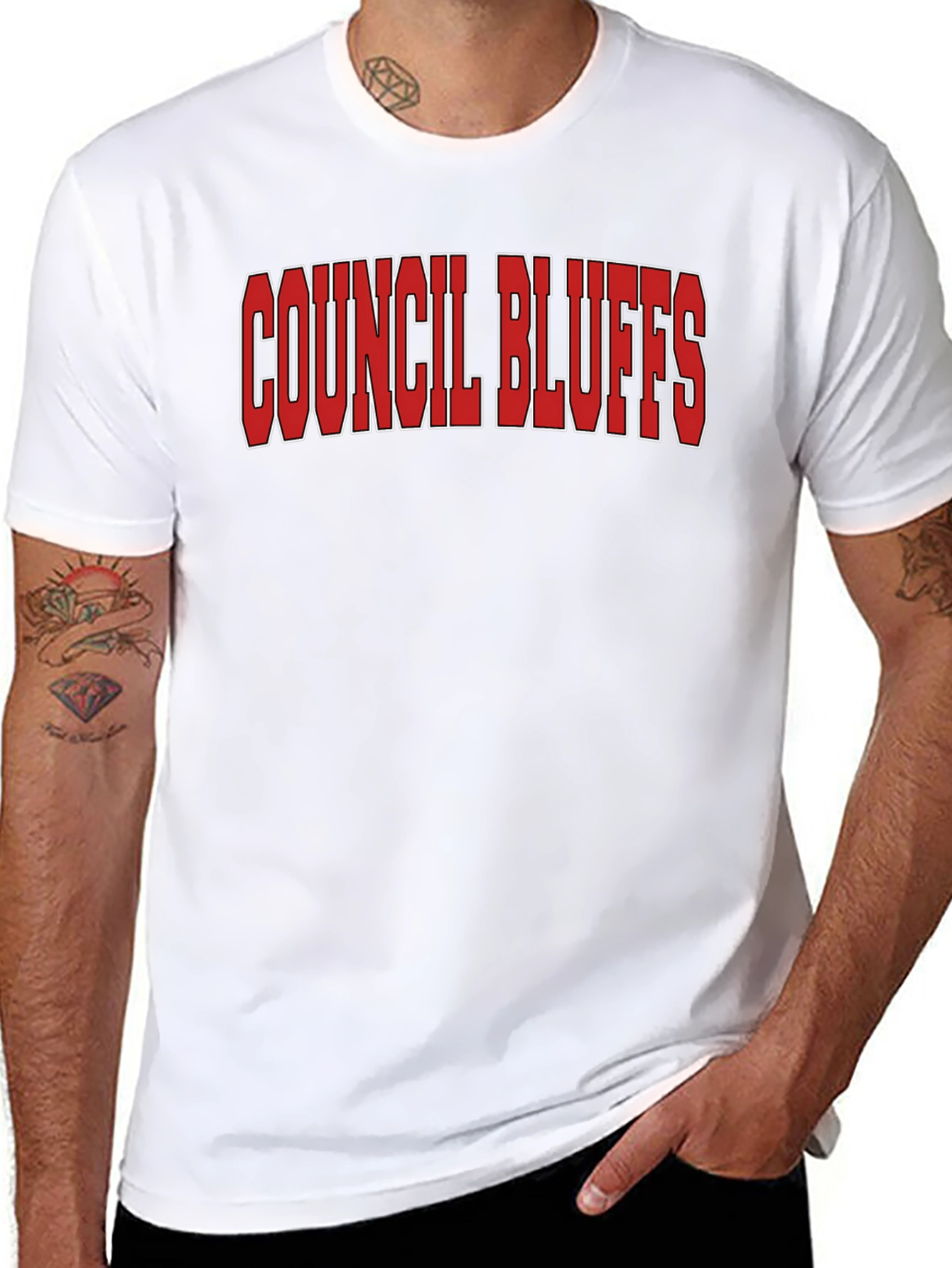 Council Bluffs Iowa Black T-Shirt