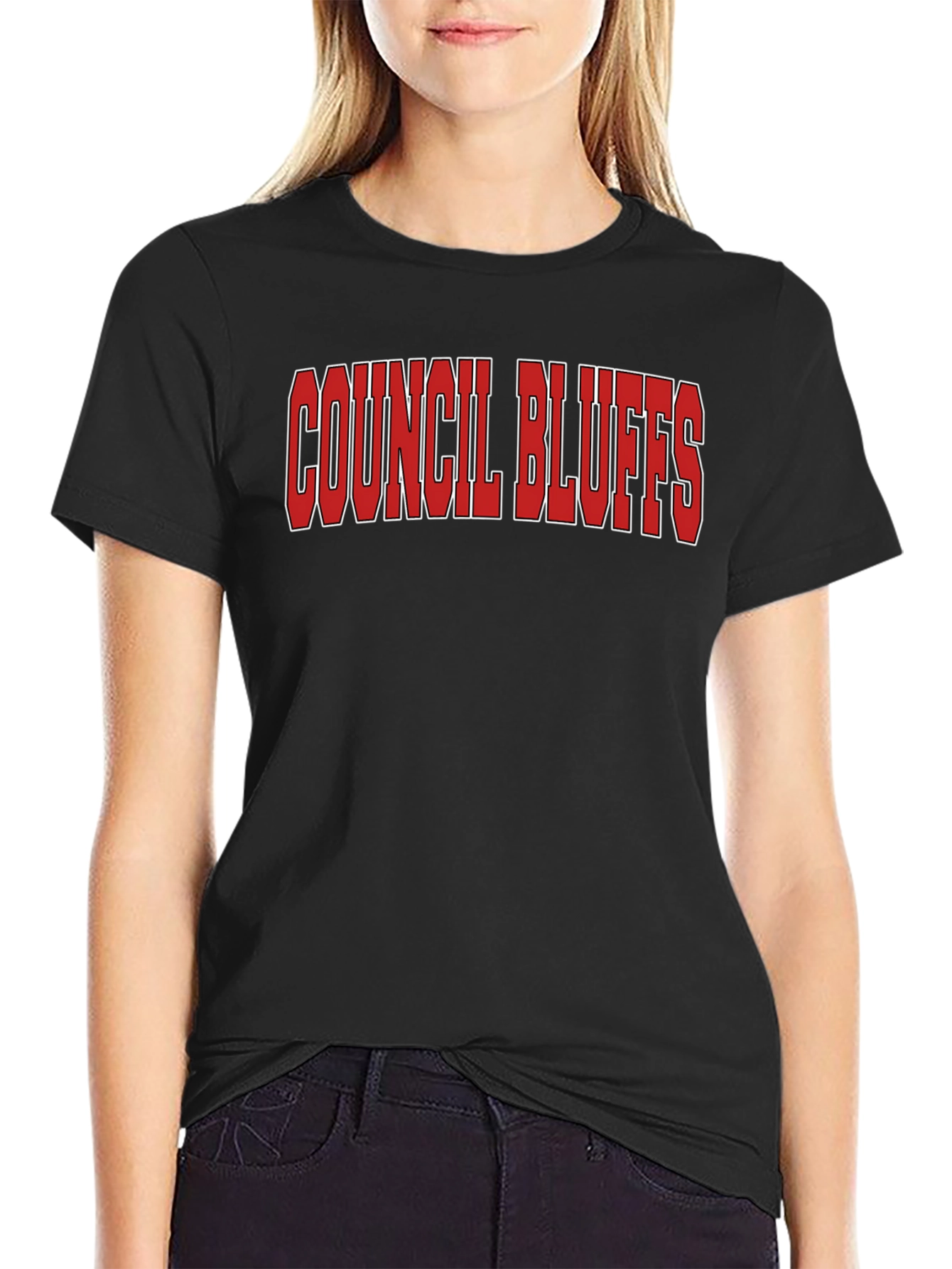 Council Bluffs Iowa Black T-Shirt