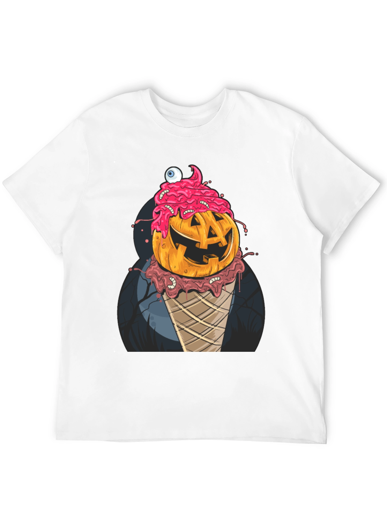 Spooky Pumpkin Ice Cream T-Shirt - Halloween Fun
