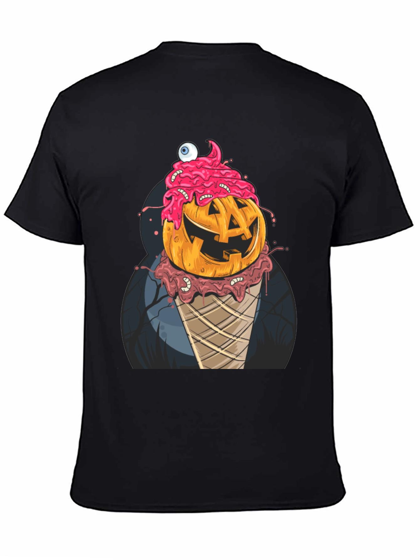 Spooky Pumpkin Ice Cream T-Shirt - Halloween Fun