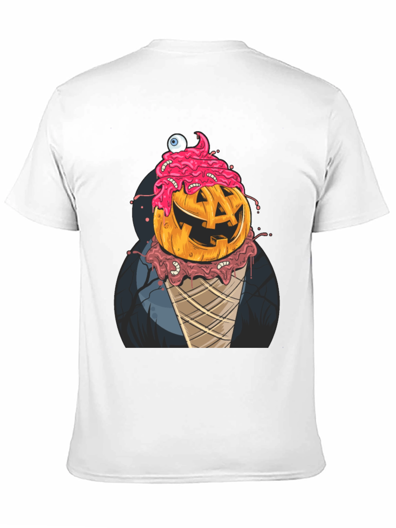 Spooky Pumpkin Ice Cream T-Shirt - Halloween Fun