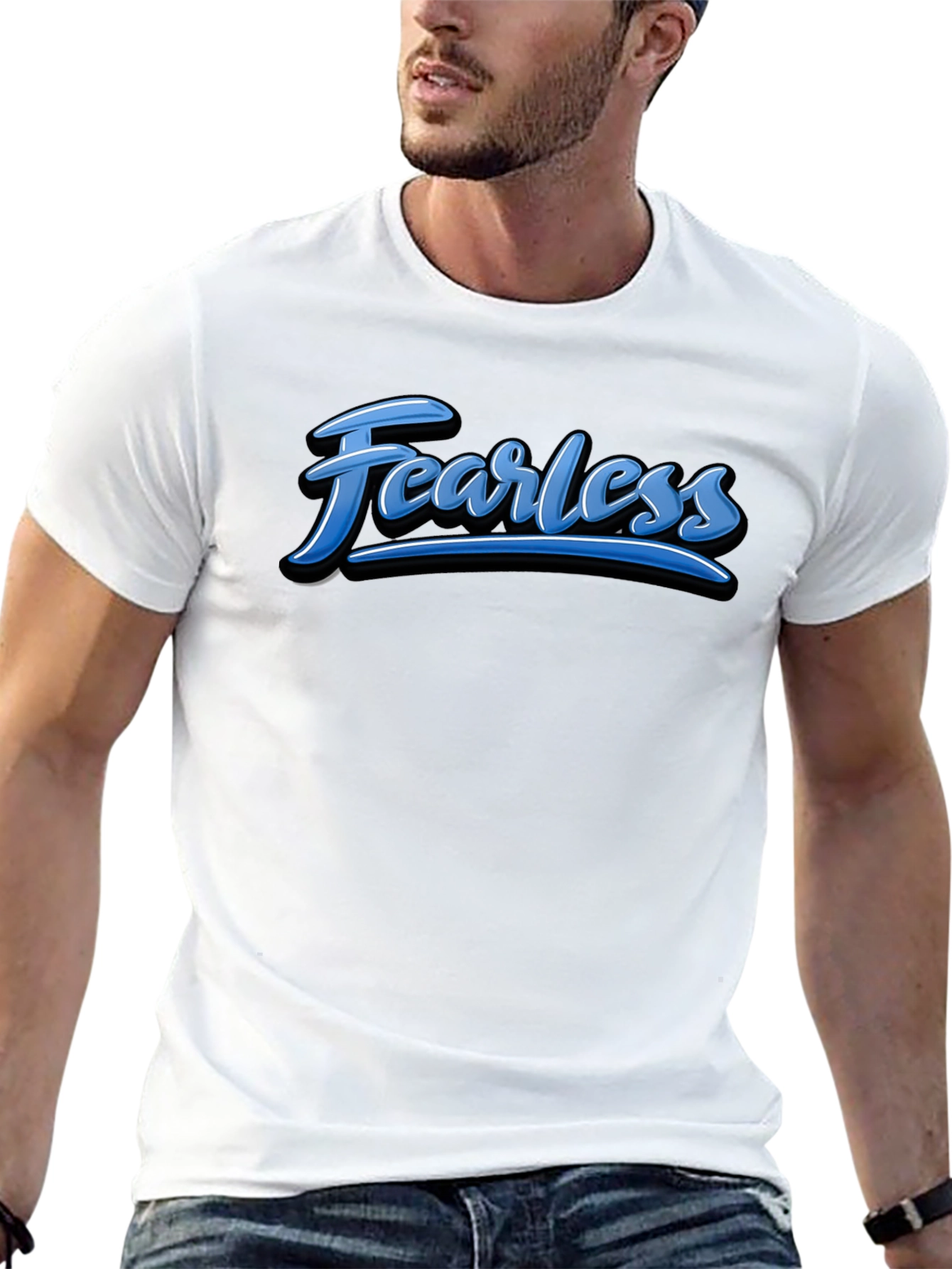 Fearless Graphic Tee - Stylish Mens Black T-Shirt