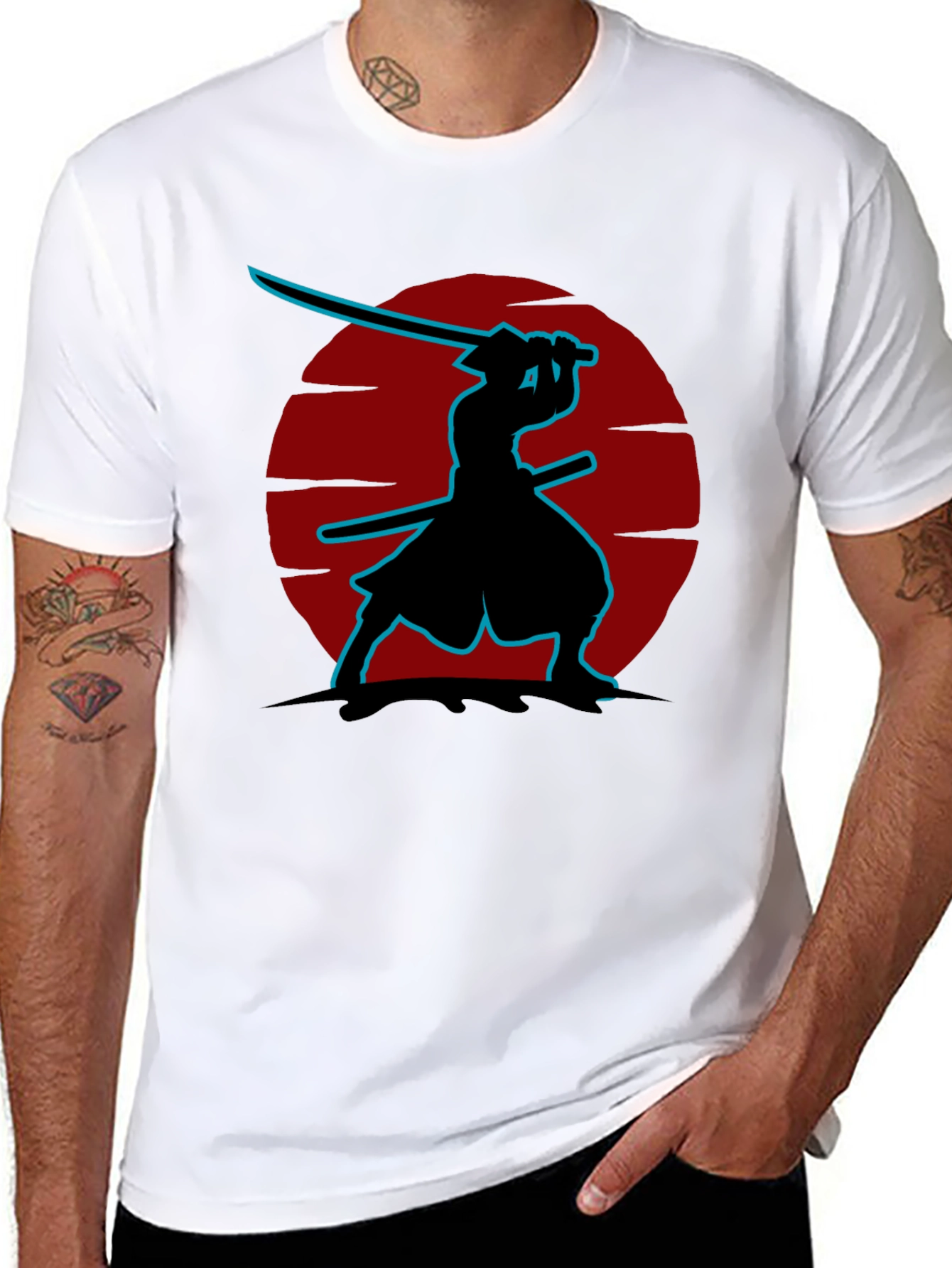 Samurai Graphic Tee - Japanese Warrior T-Shirt