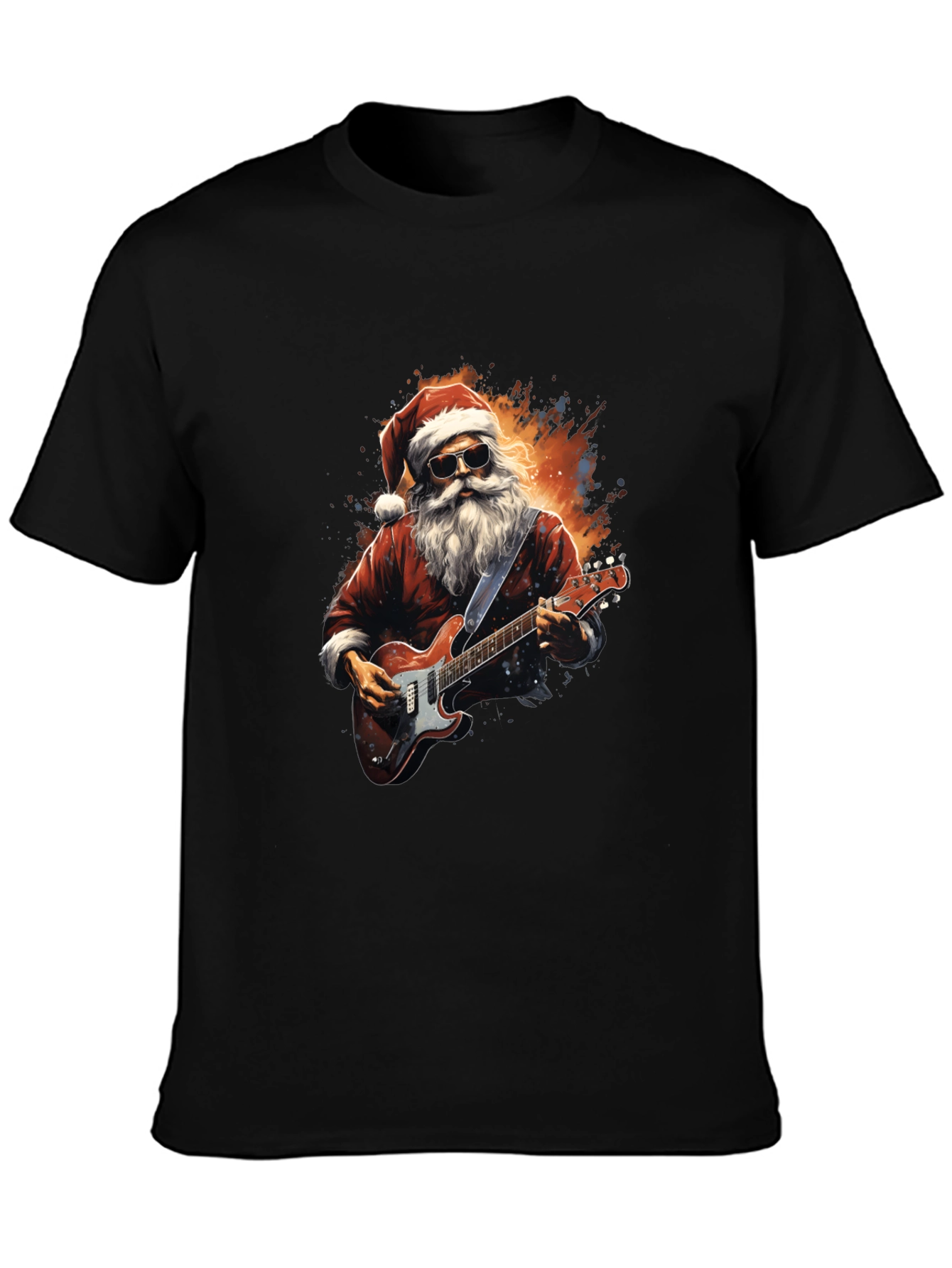 Rockin Santa Graphic Tee - Holiday Style!