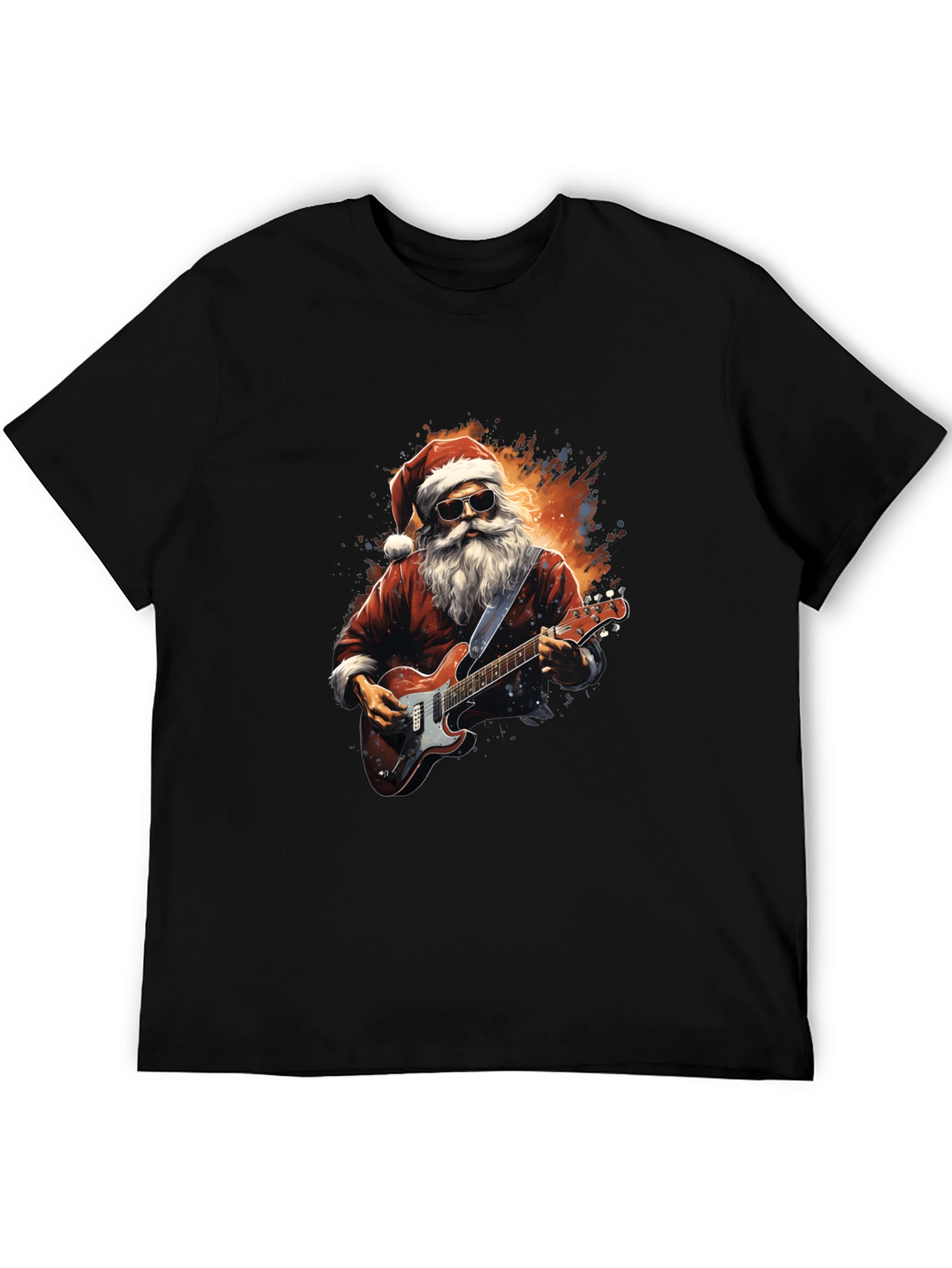 Rockin Santa Graphic Tee - Holiday Style!