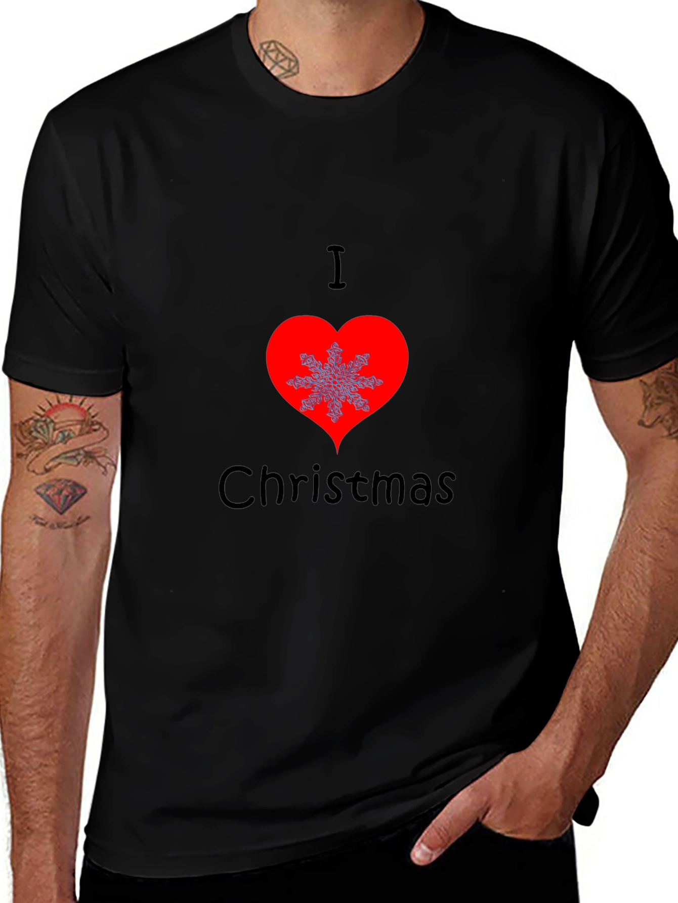 I Love Christmas T-Shirt Holiday Graphic Tee