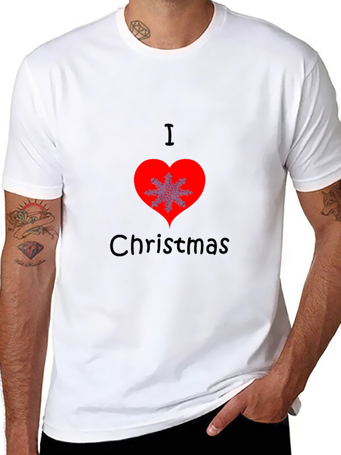 I Love Christmas T-Shirt Holiday Graphic Tee