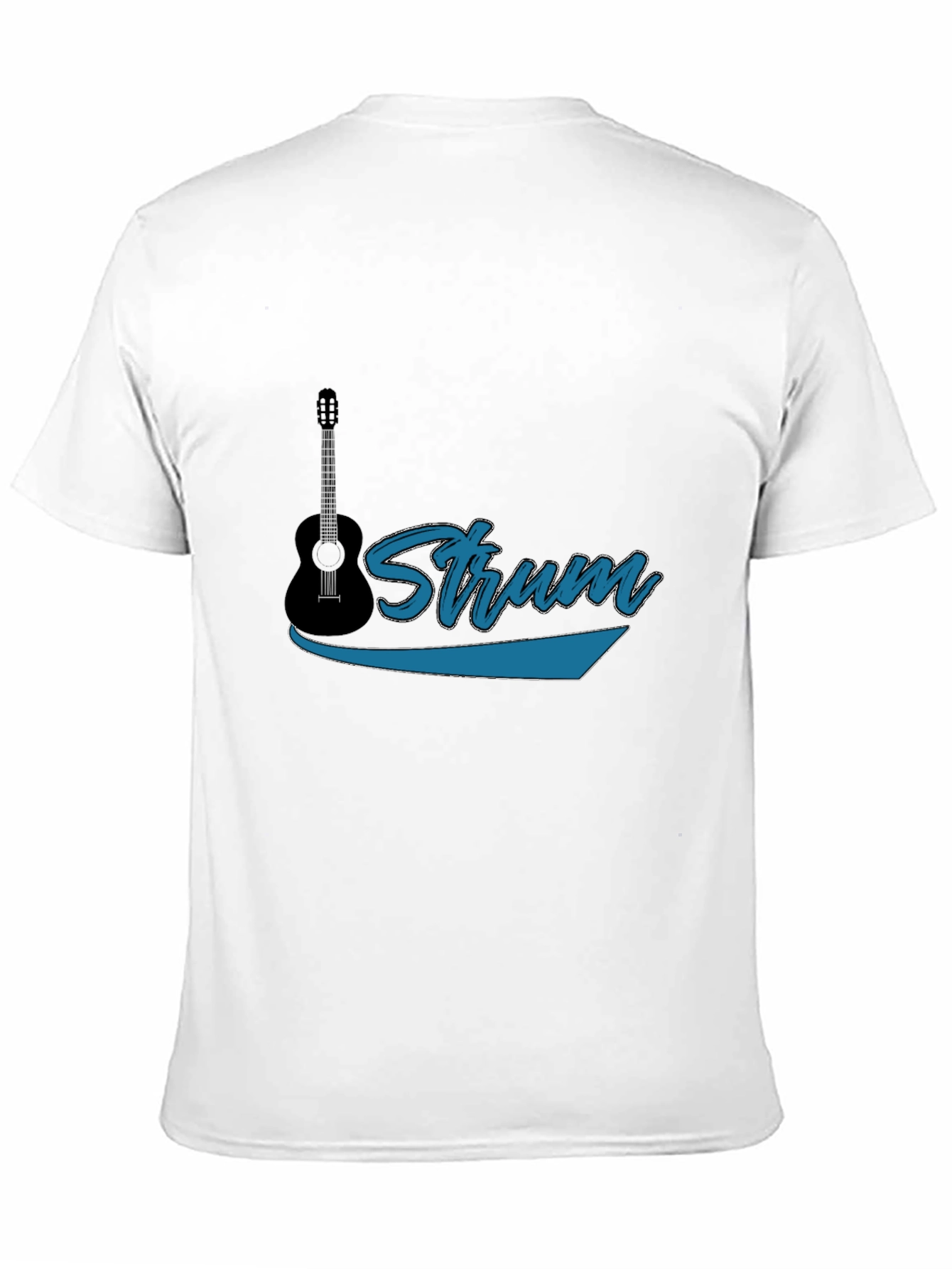 Strum Guitar Black T-Shirt - Music Lover Tee