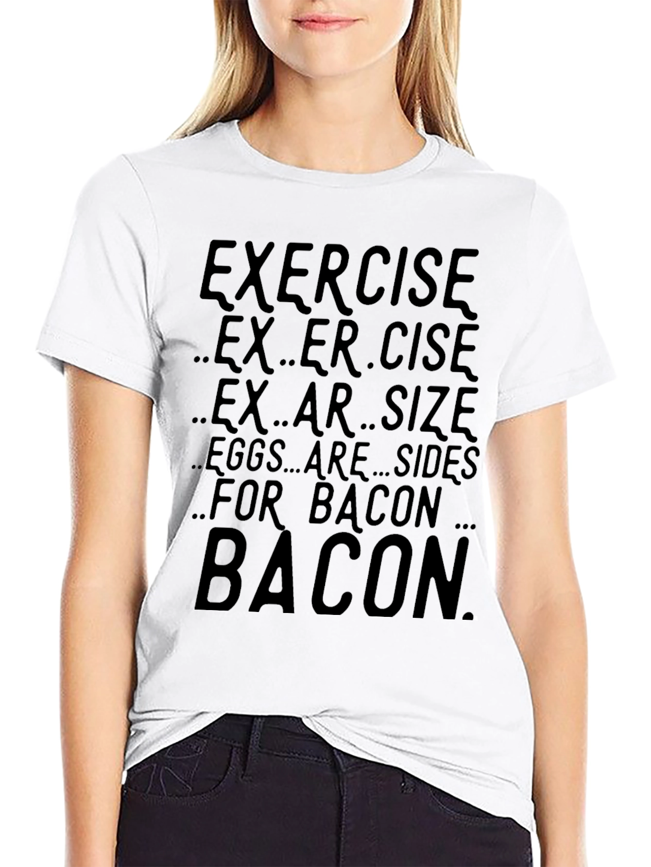 Exercise? Bacon Mens Graphic T-Shirt