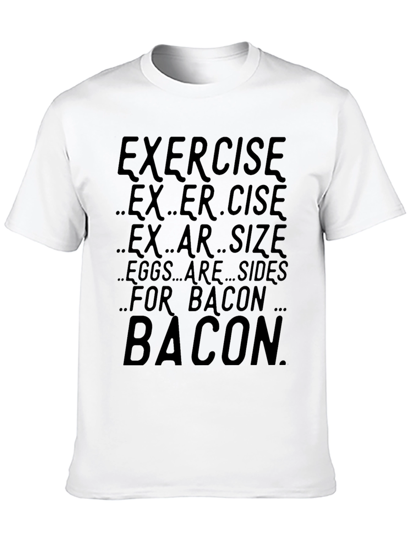 Exercise? Bacon Mens Graphic T-Shirt