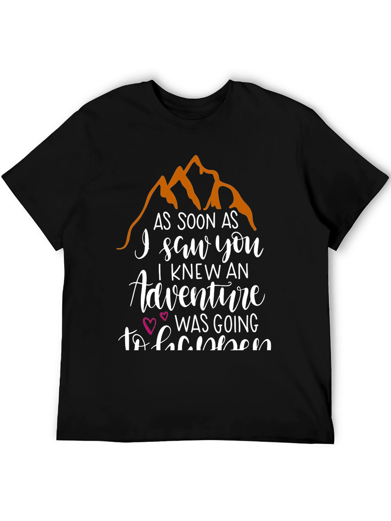 Adventure Awaits Graphic Tee - Black Unisex Shirt
