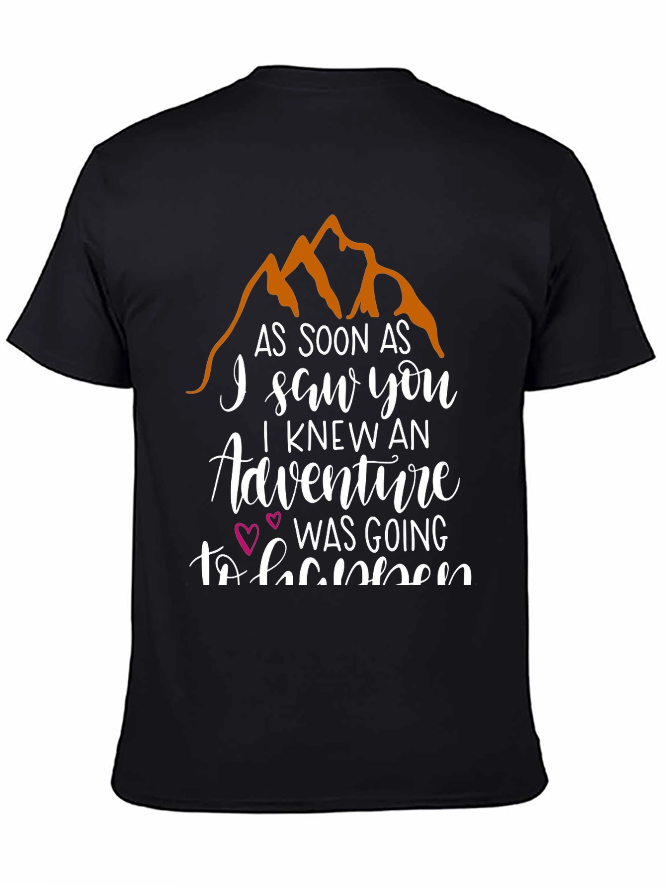 Adventure Awaits Graphic Tee - Black Unisex Shirt