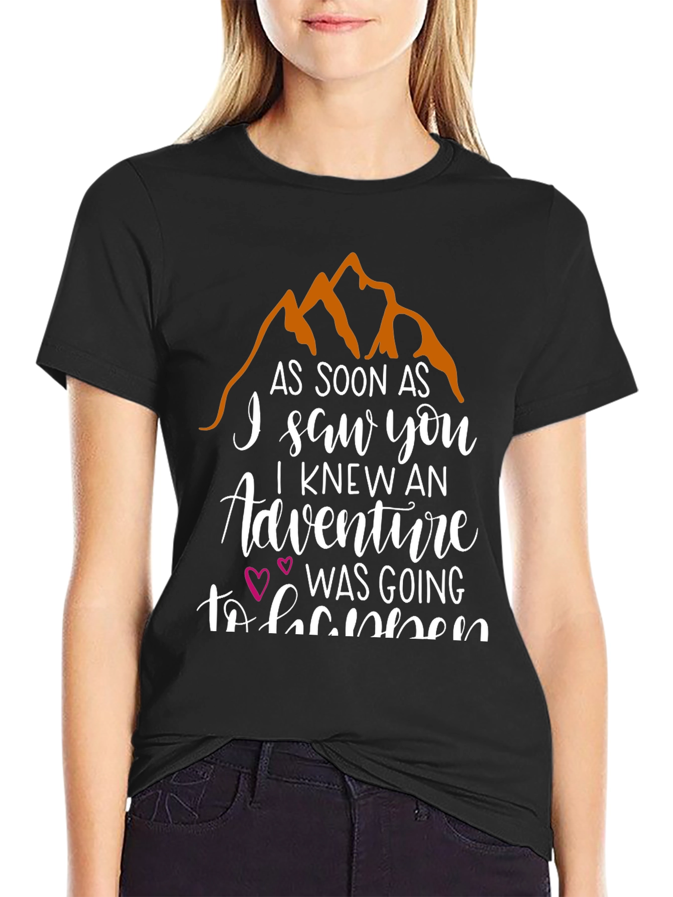 Adventure Awaits Graphic Tee - Black Unisex Shirt